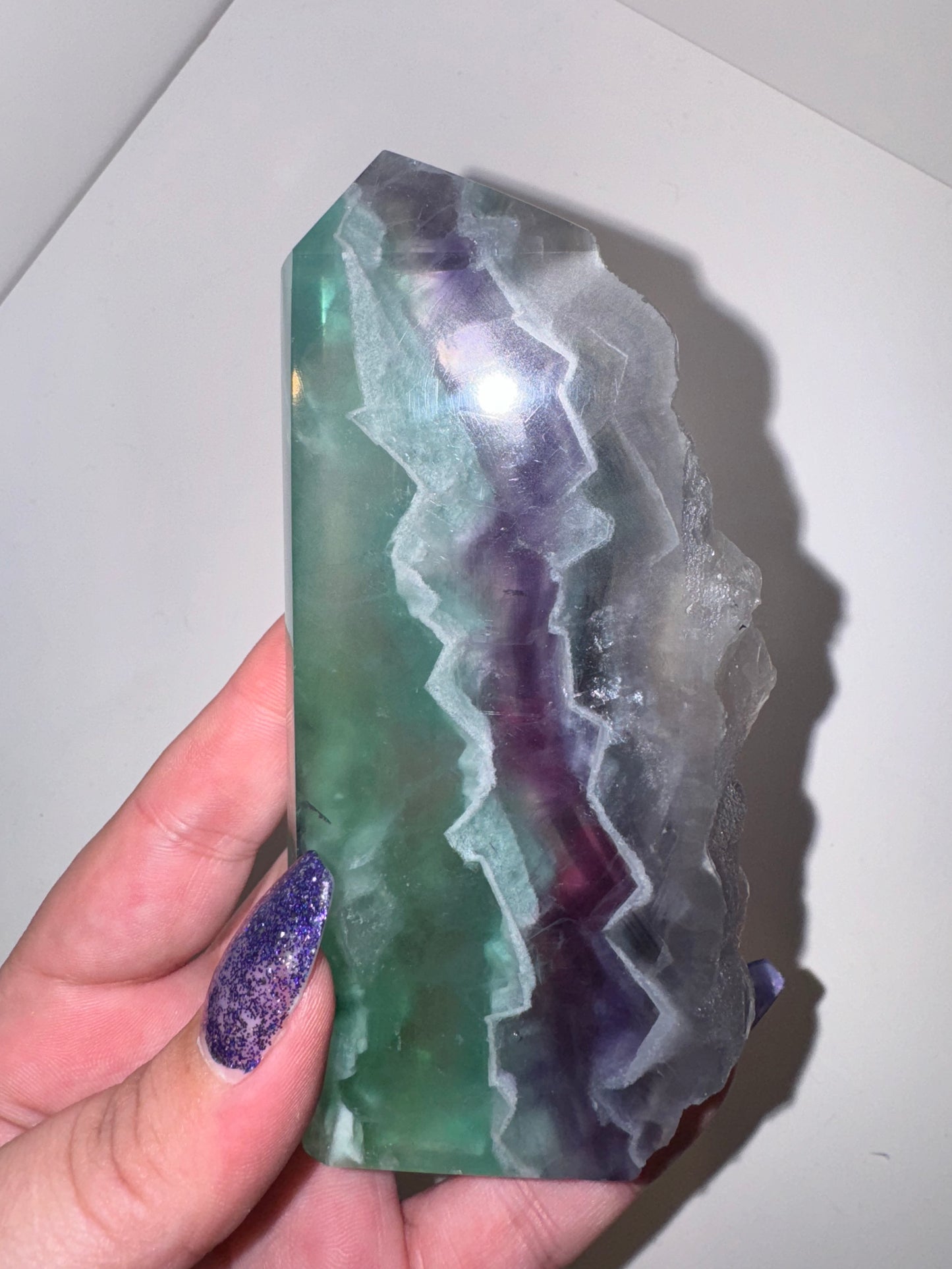 Druzy Fluorite Large Tower