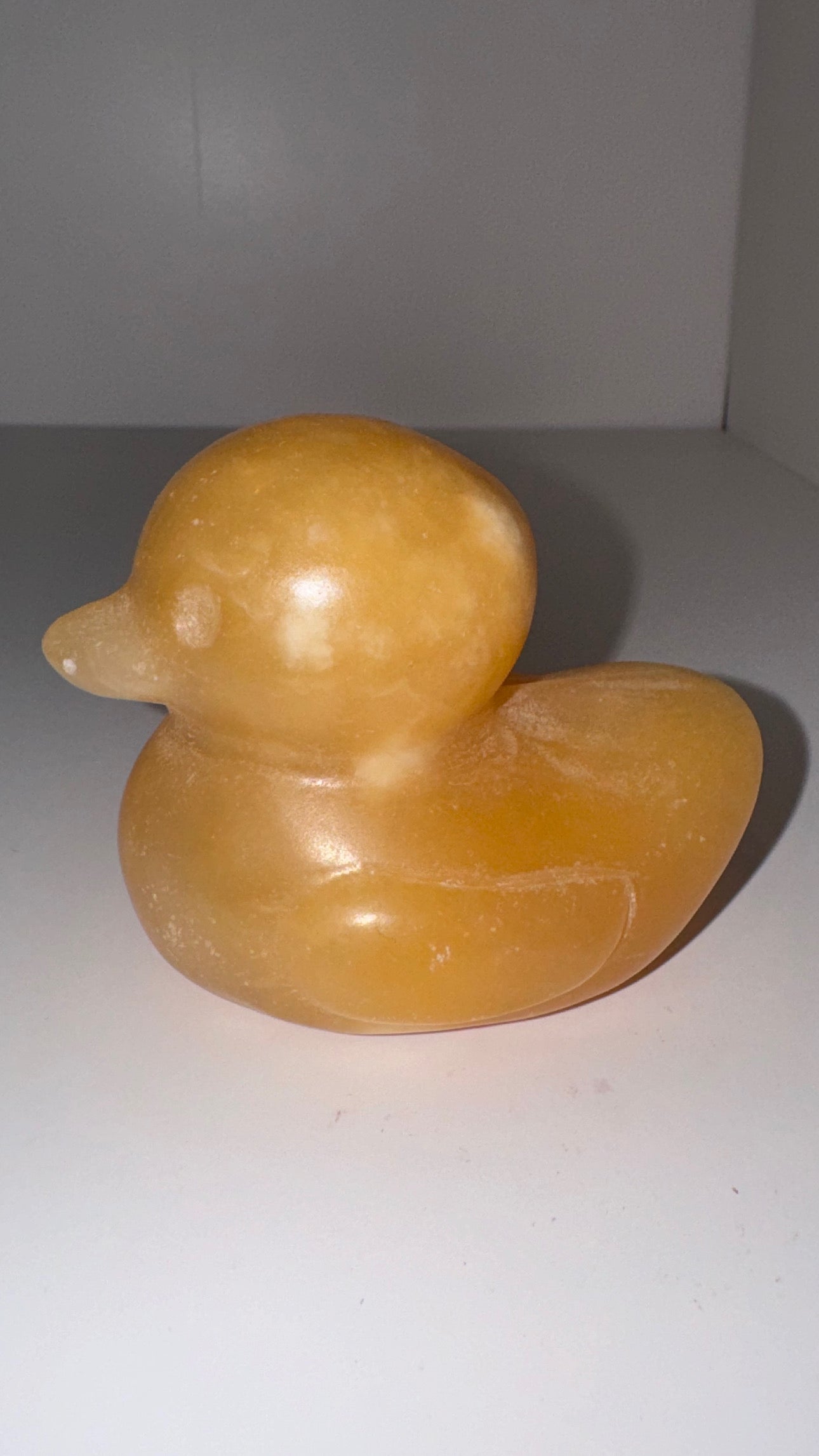 Orange Calcite Large Duck