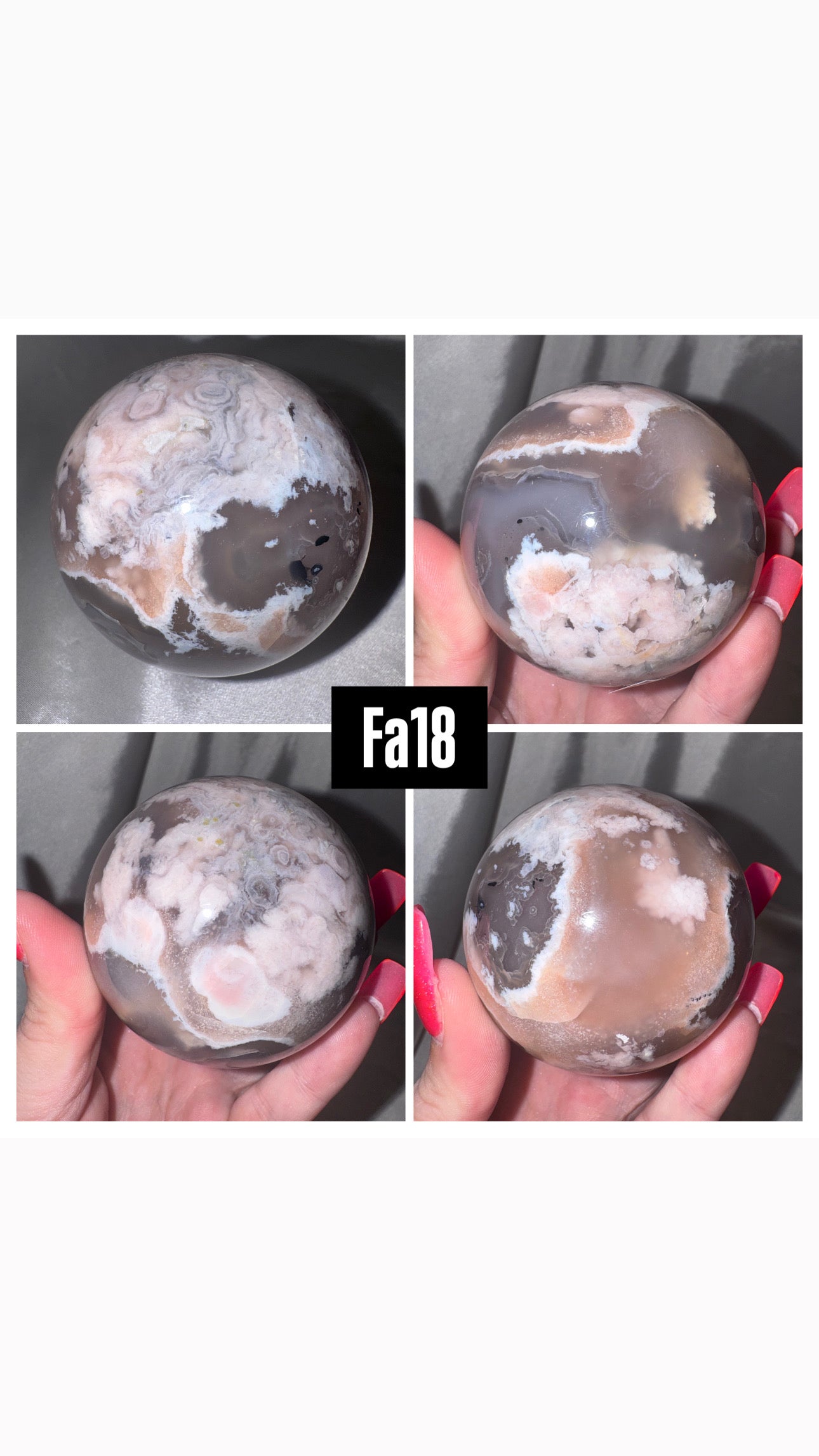 Flower Agate Sphere