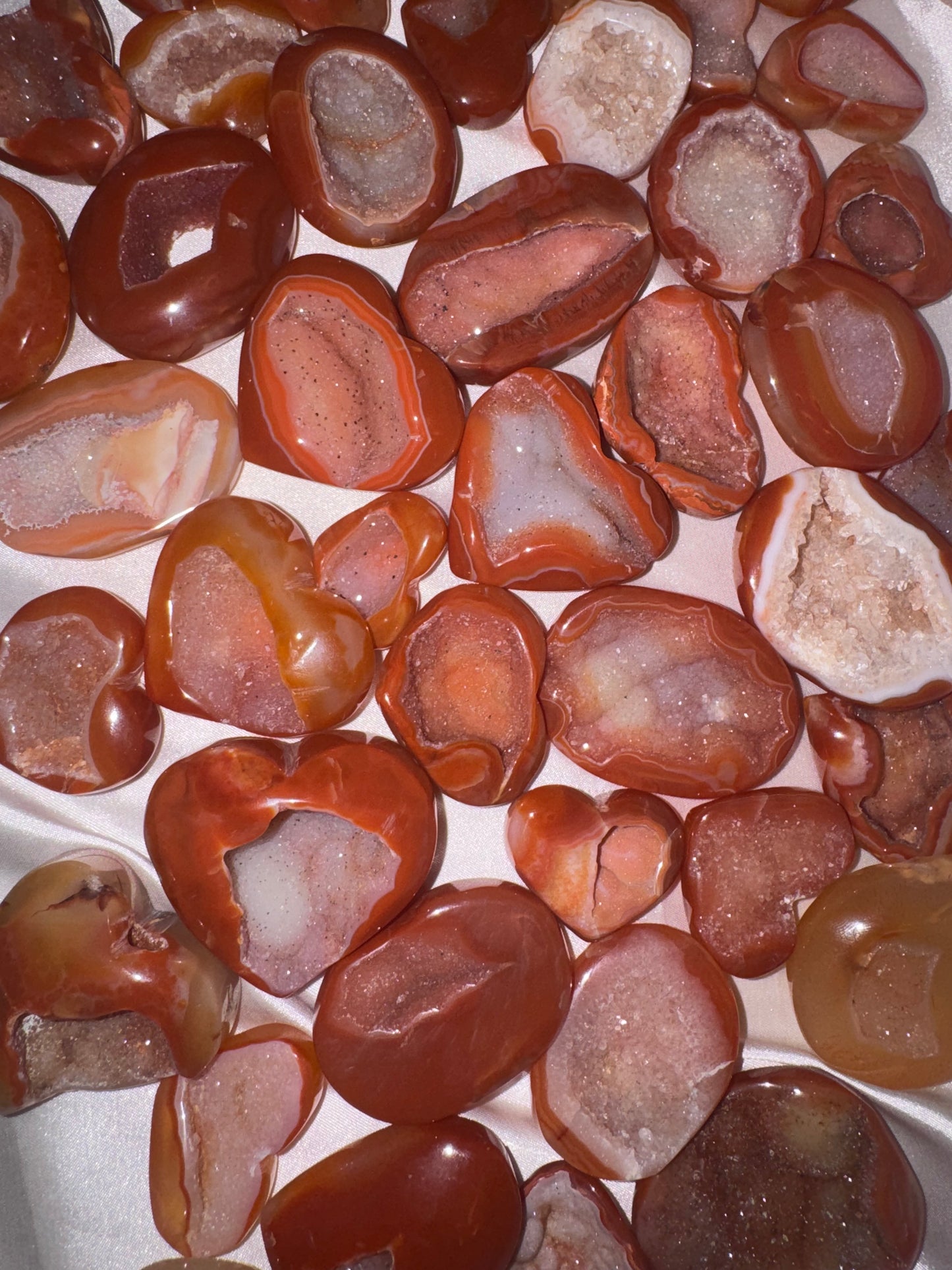 Druzy Carnelian Heart/Palmstone