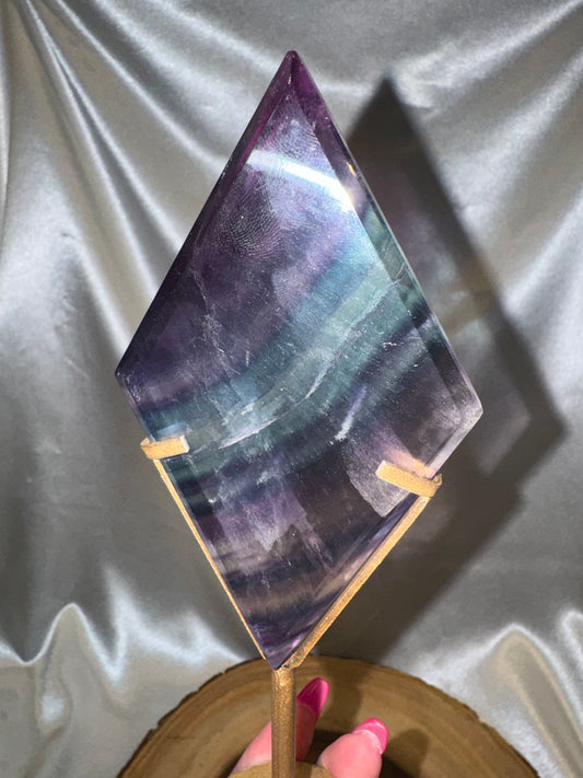 Fluorite Diamond on Stand AAA