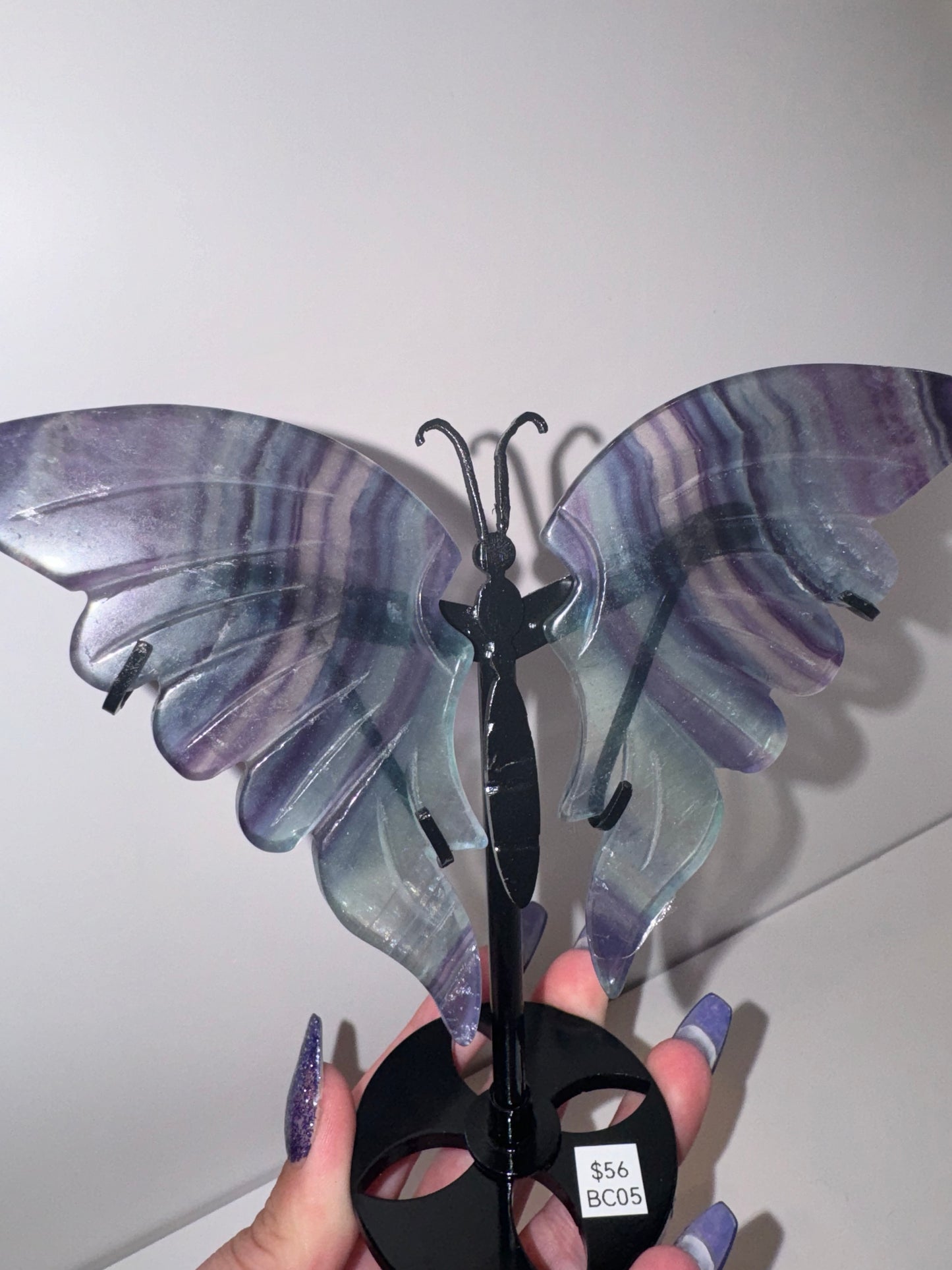 Fluorite Large Butterfly on Stand