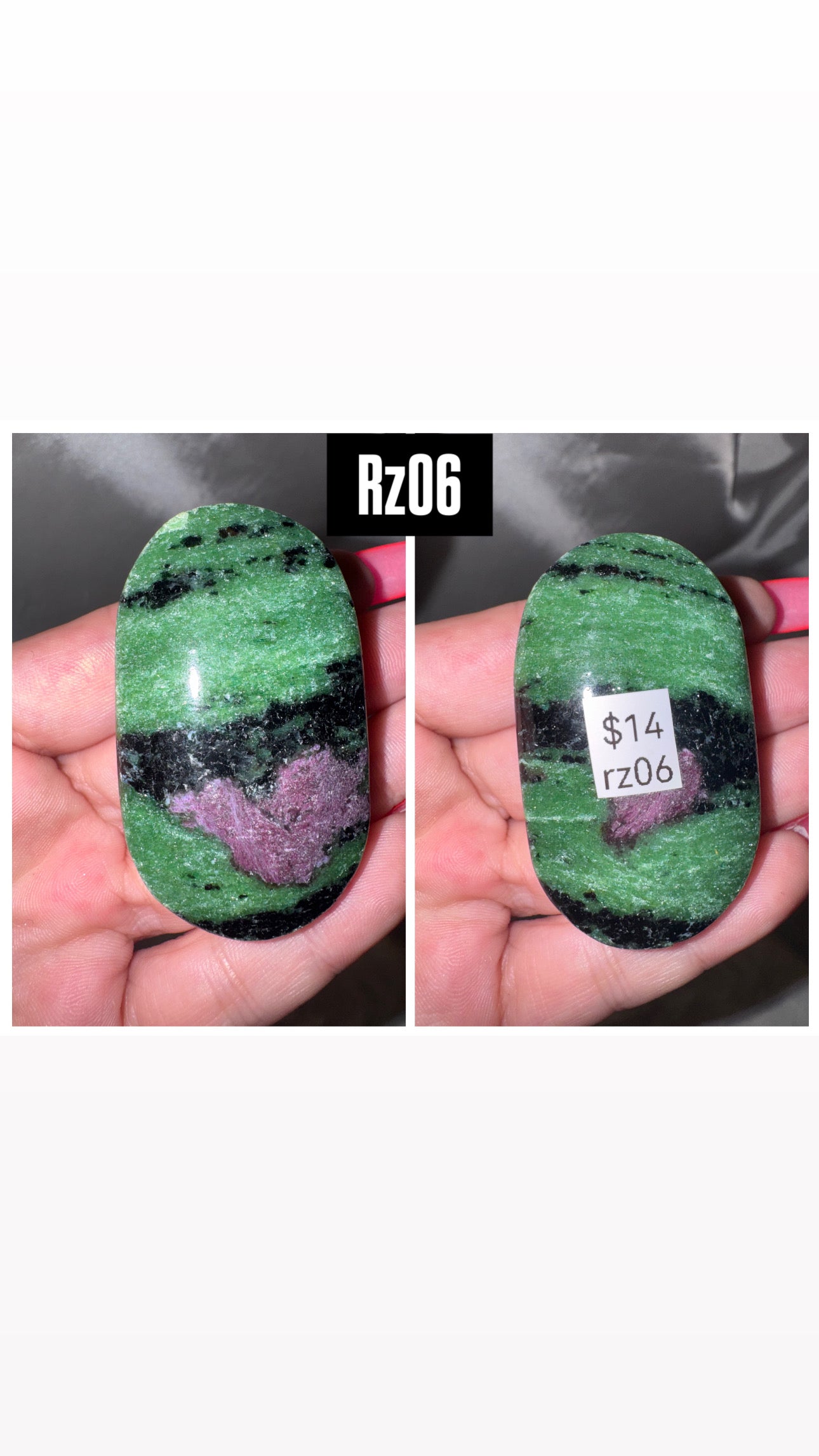 Ruby Zoisite Palmstone