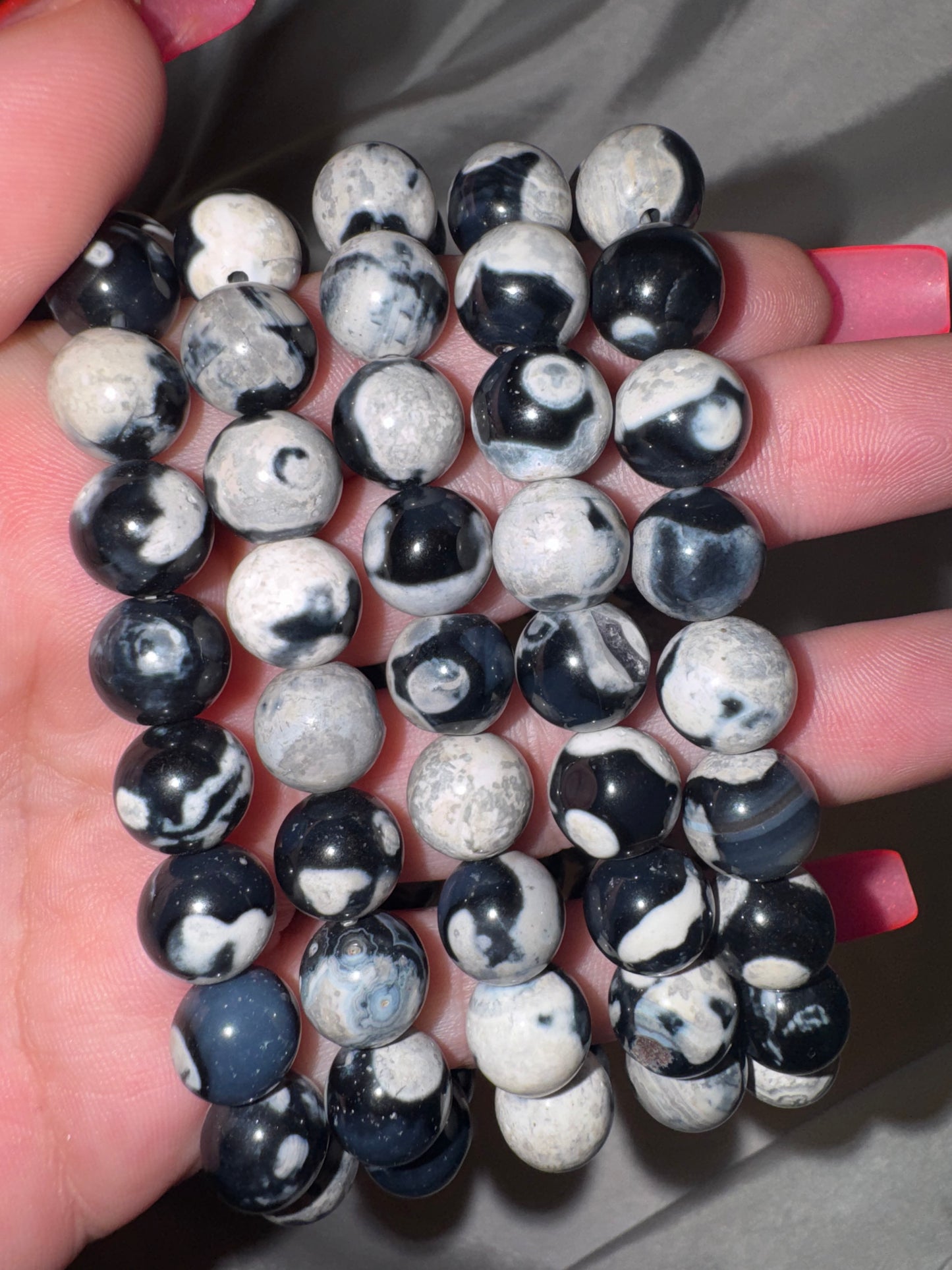 Orca Agate 8mm/10mm Bracelet