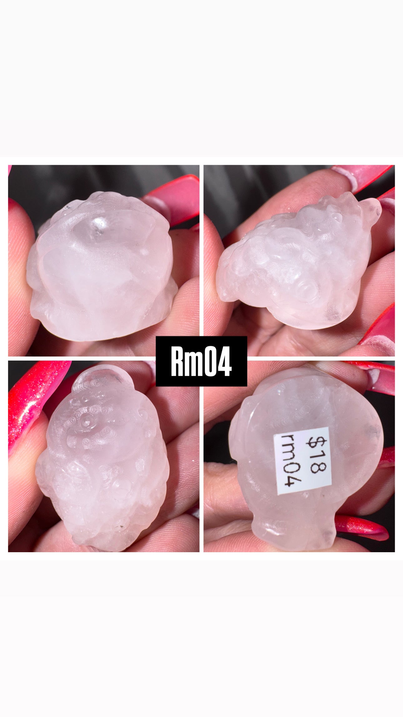 Rose Quartz Money Frog