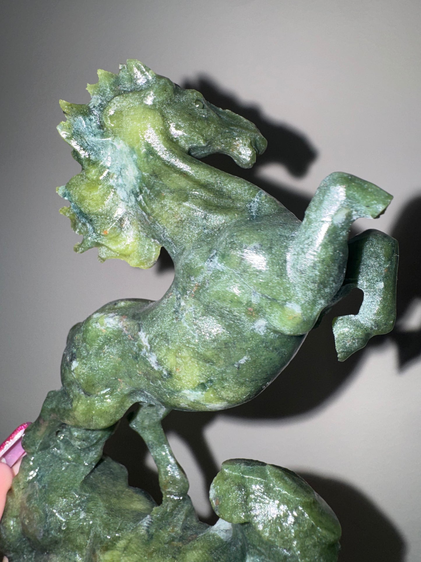 Green Jade XL Horse (imperfect)