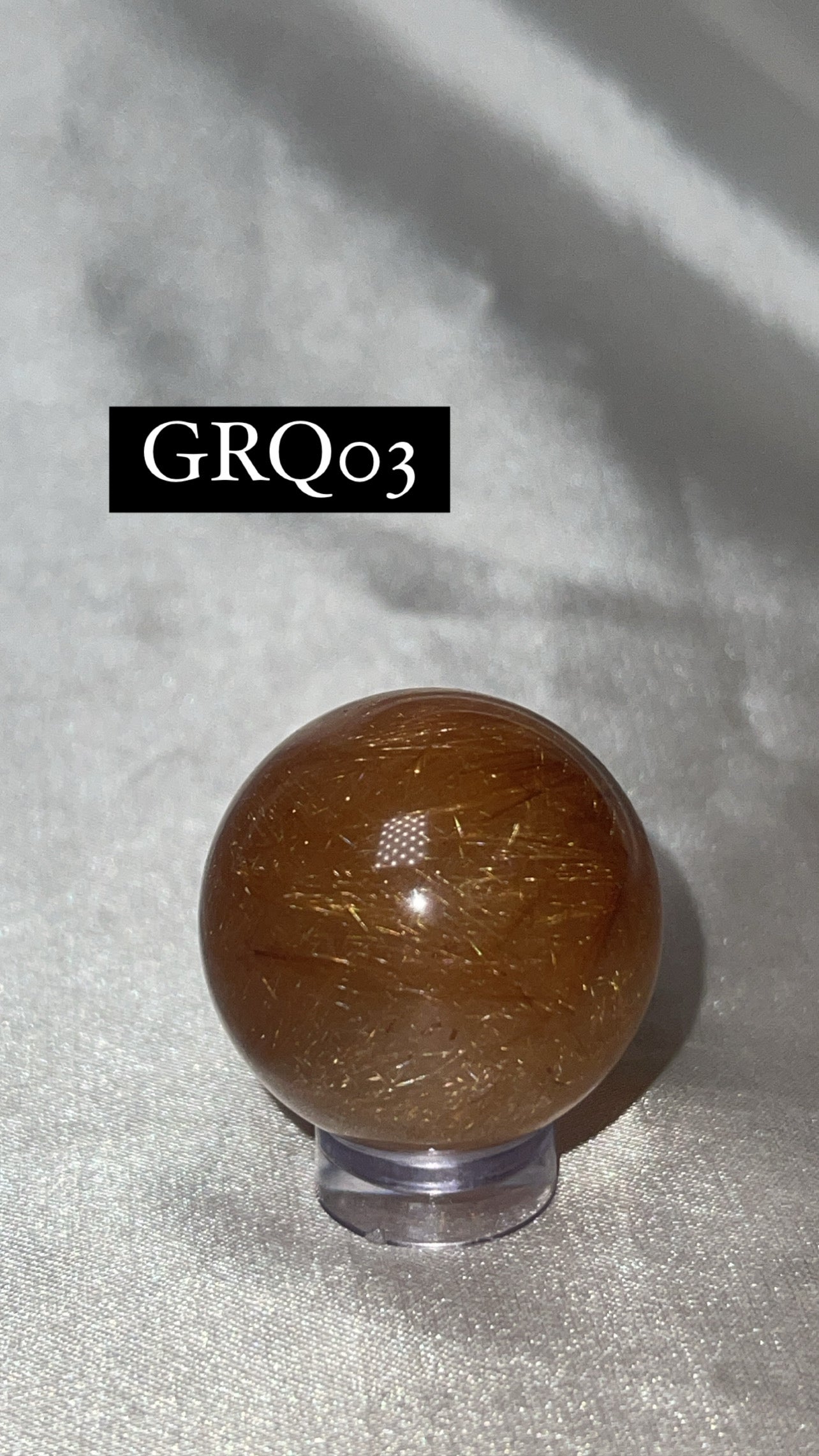 Gold Rutile Quartz AAA Sphere