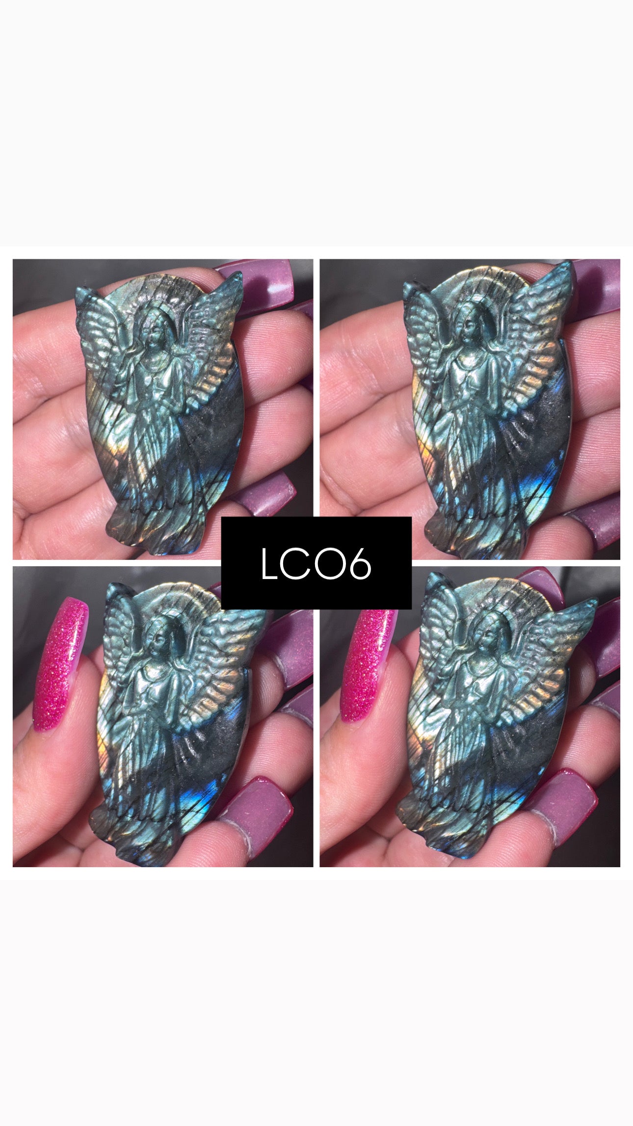 Labradorite Angel Carving