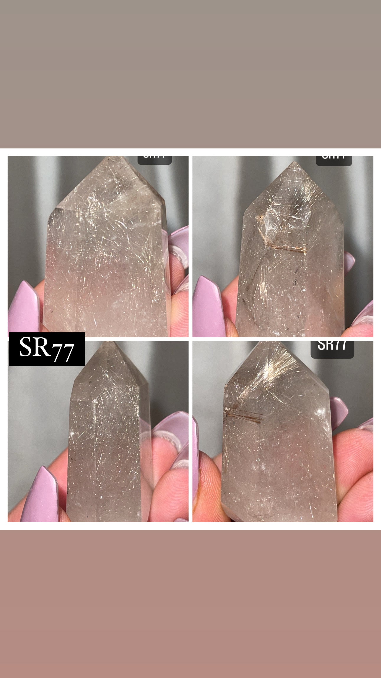 Silver Rutile Quartz AAA Tower