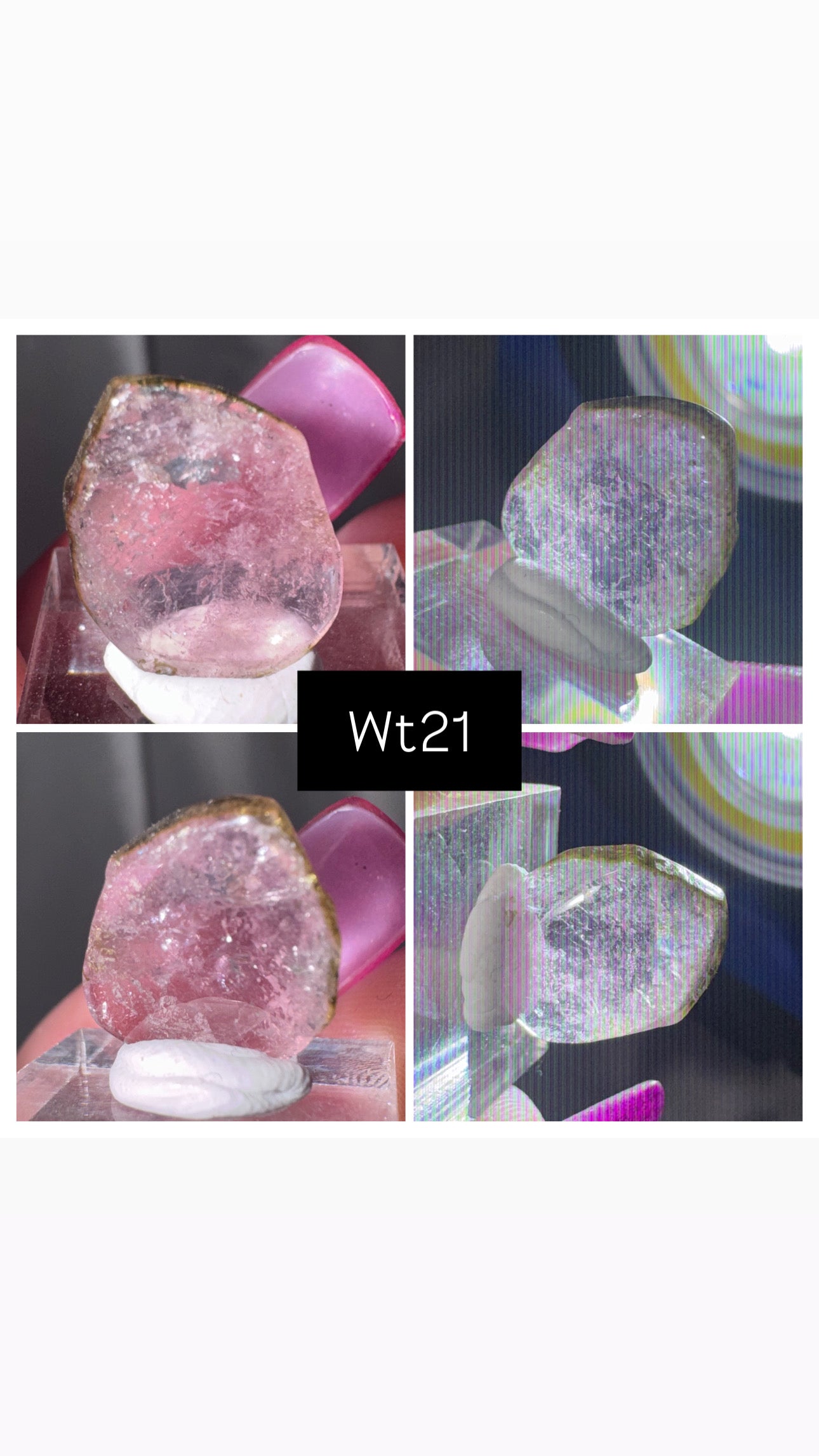 Watermelon Tourmaline Slice