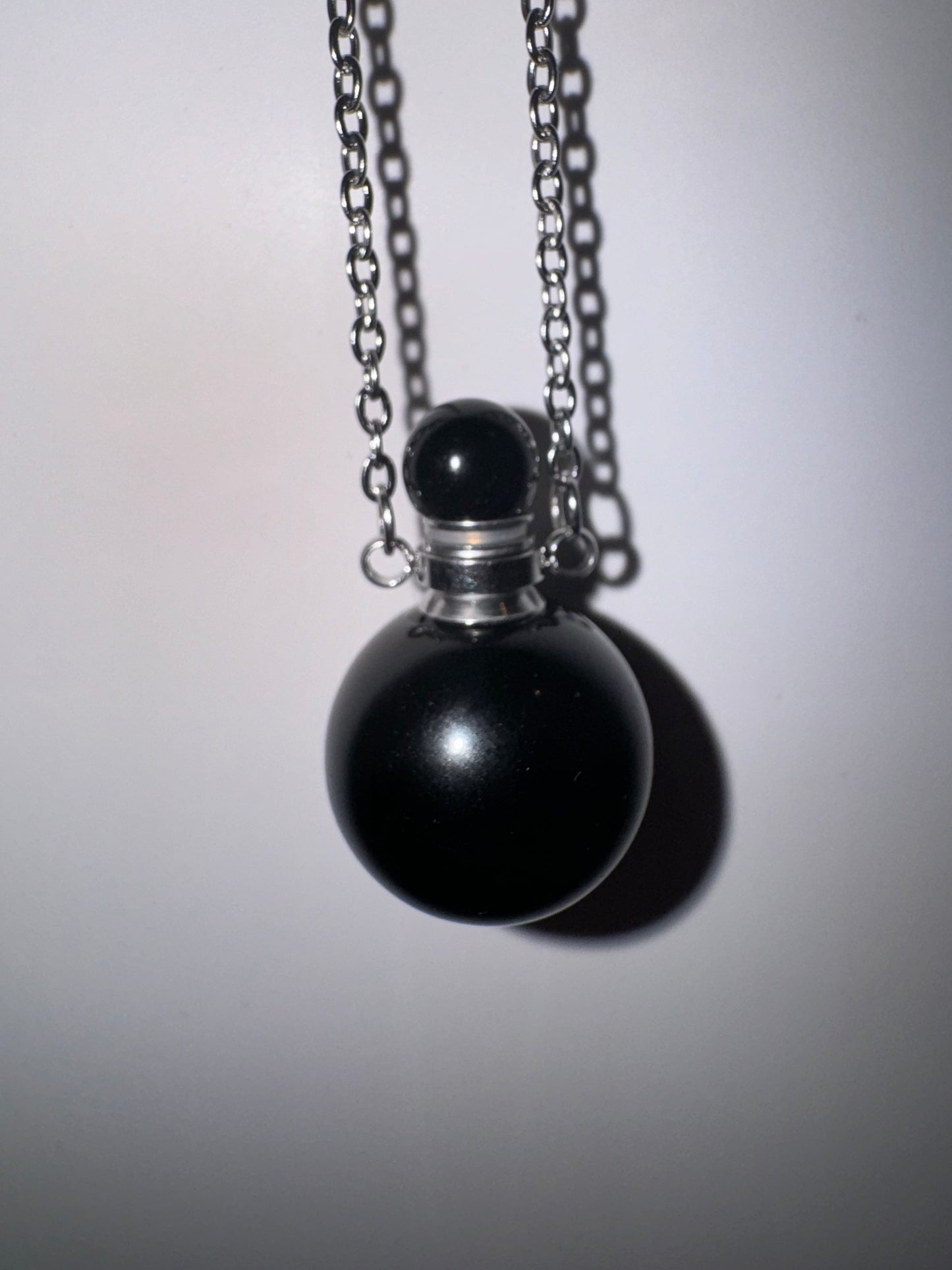 Rainbow Obsidian Bottle Necklace