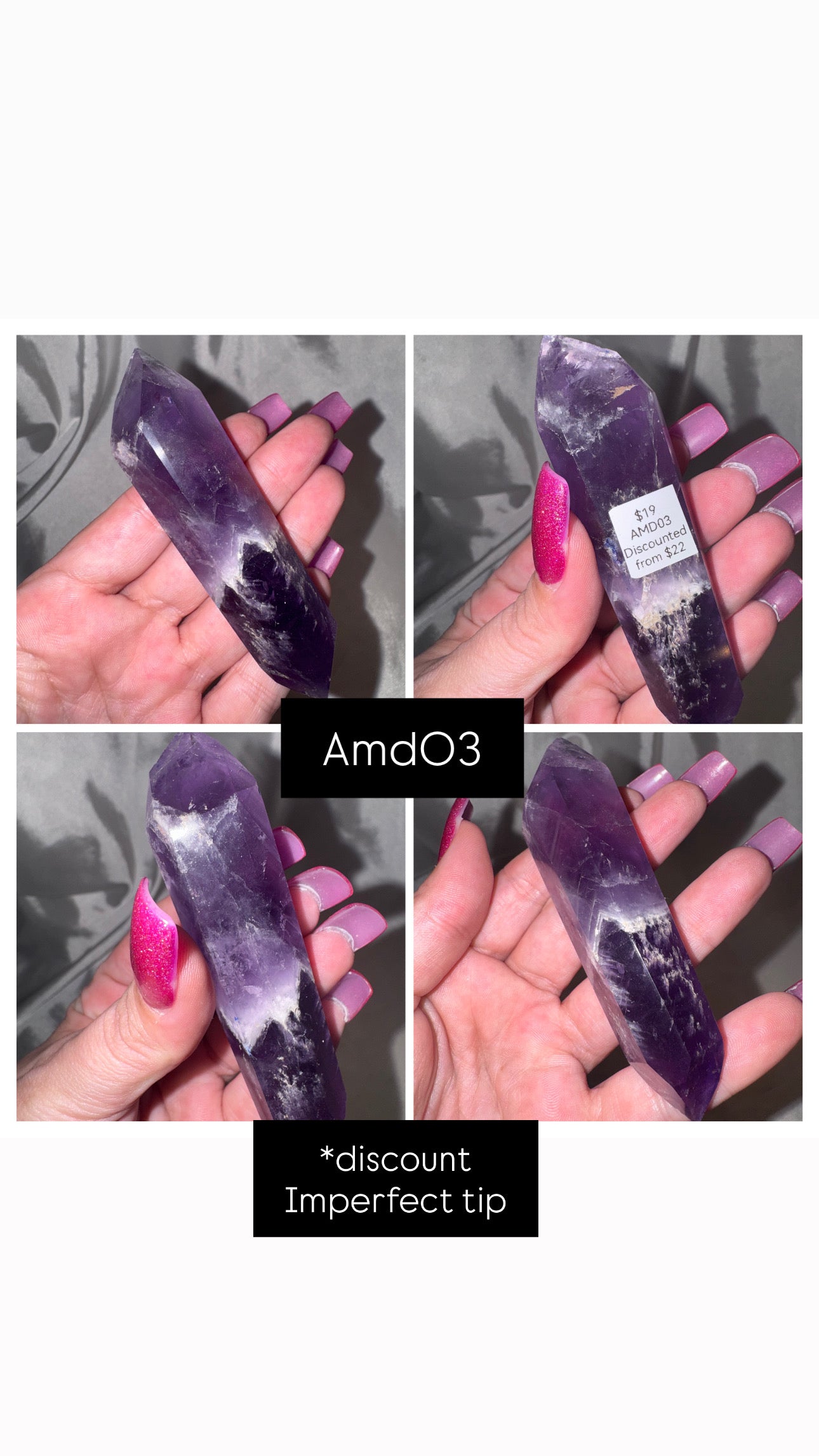 Phantom Amethyst Double Terminated Point