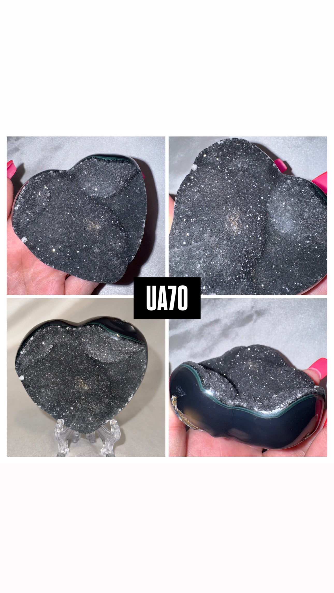 Uruguay Amethyst Heart