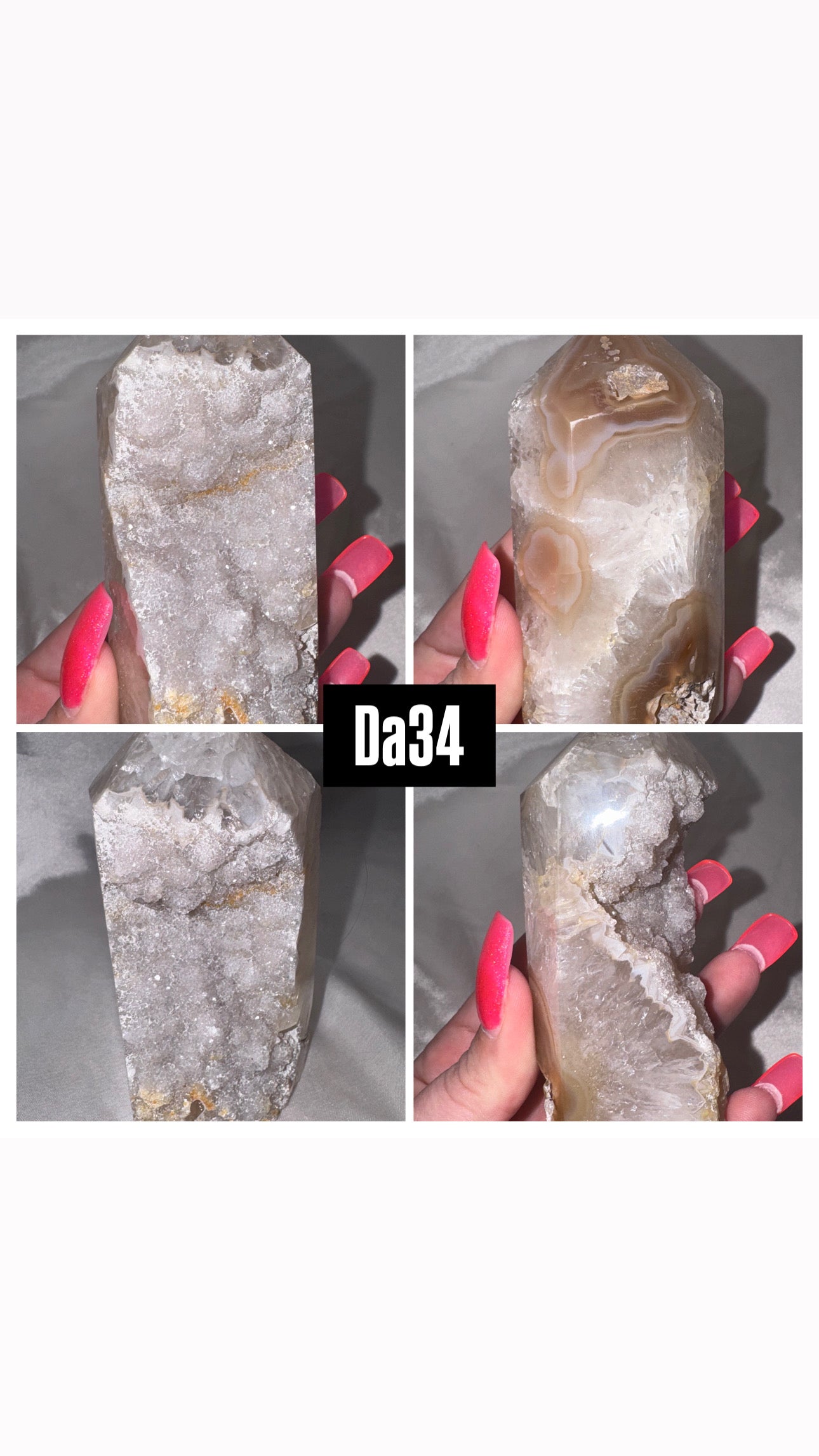 Druzy Agate Tower