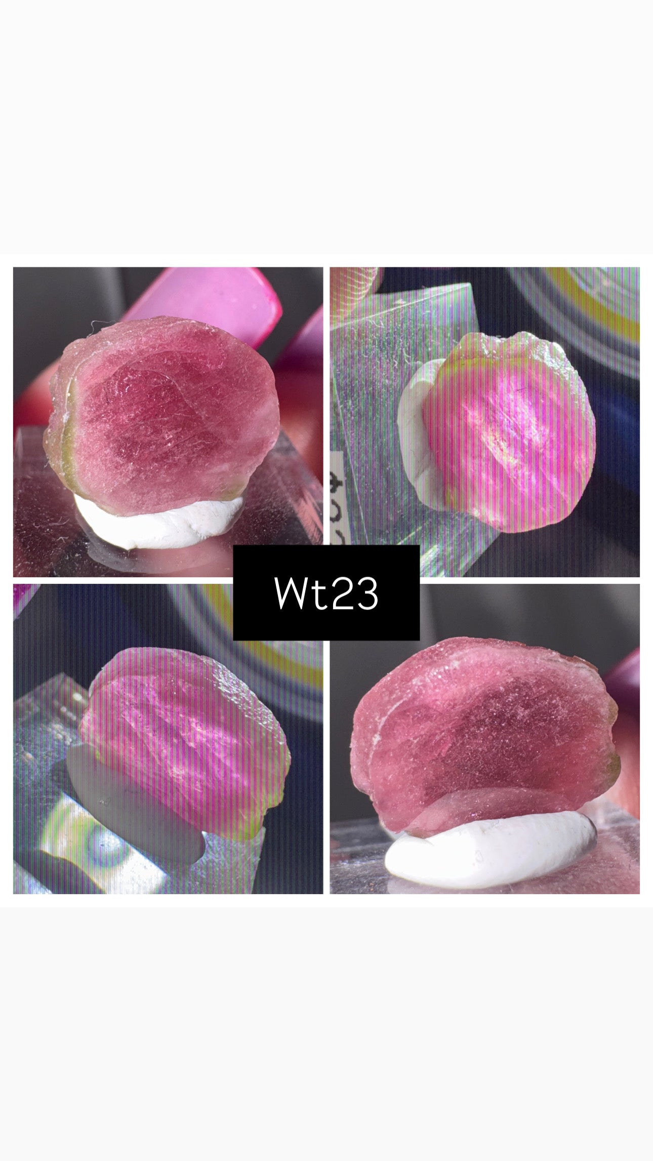 Watermelon Tourmaline Slice