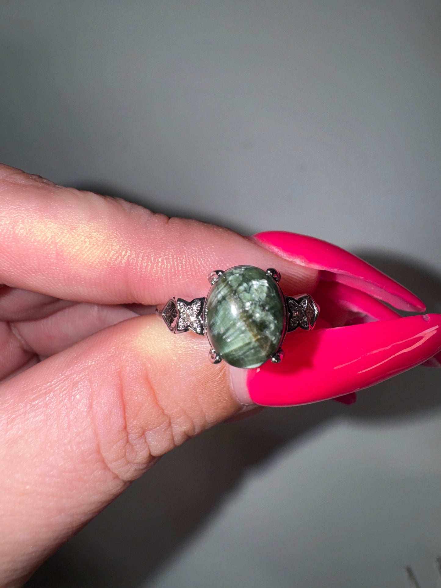 Seraphinite Adjustable Ring