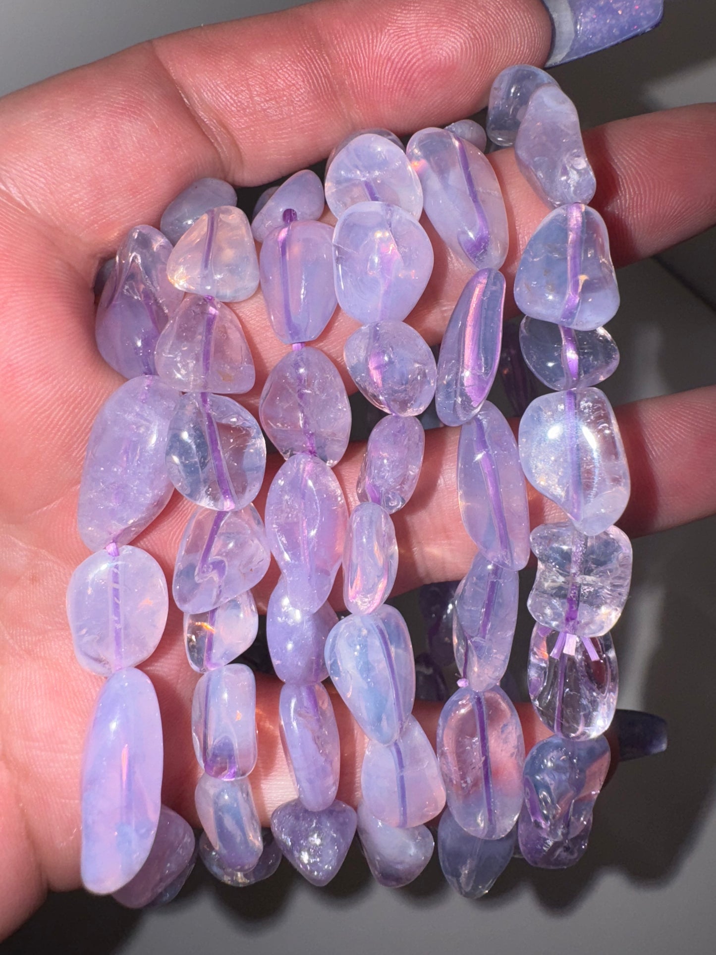 Rare Lavender Moon Quartz bracelet