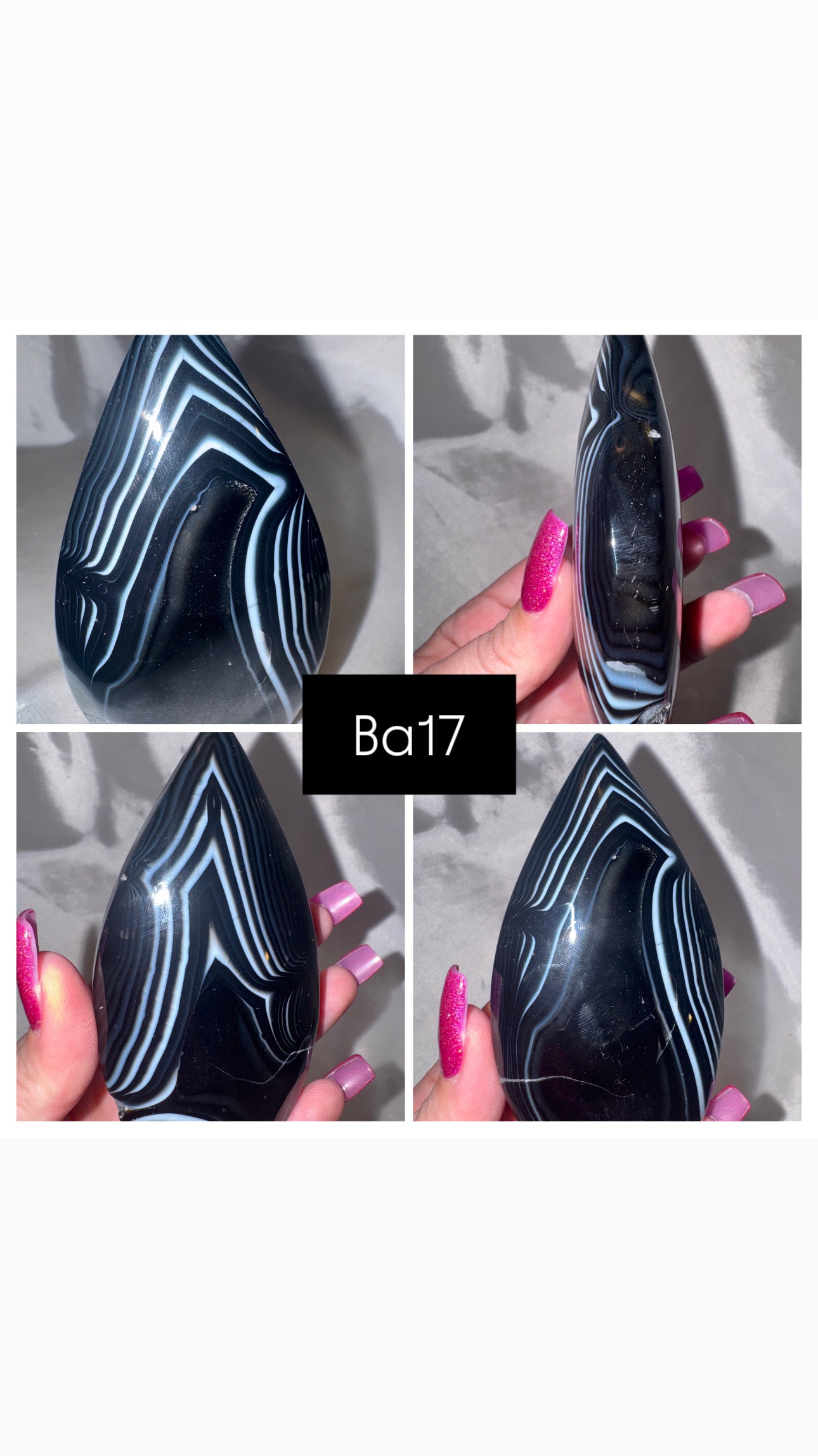 Black Banded Agate Flame
