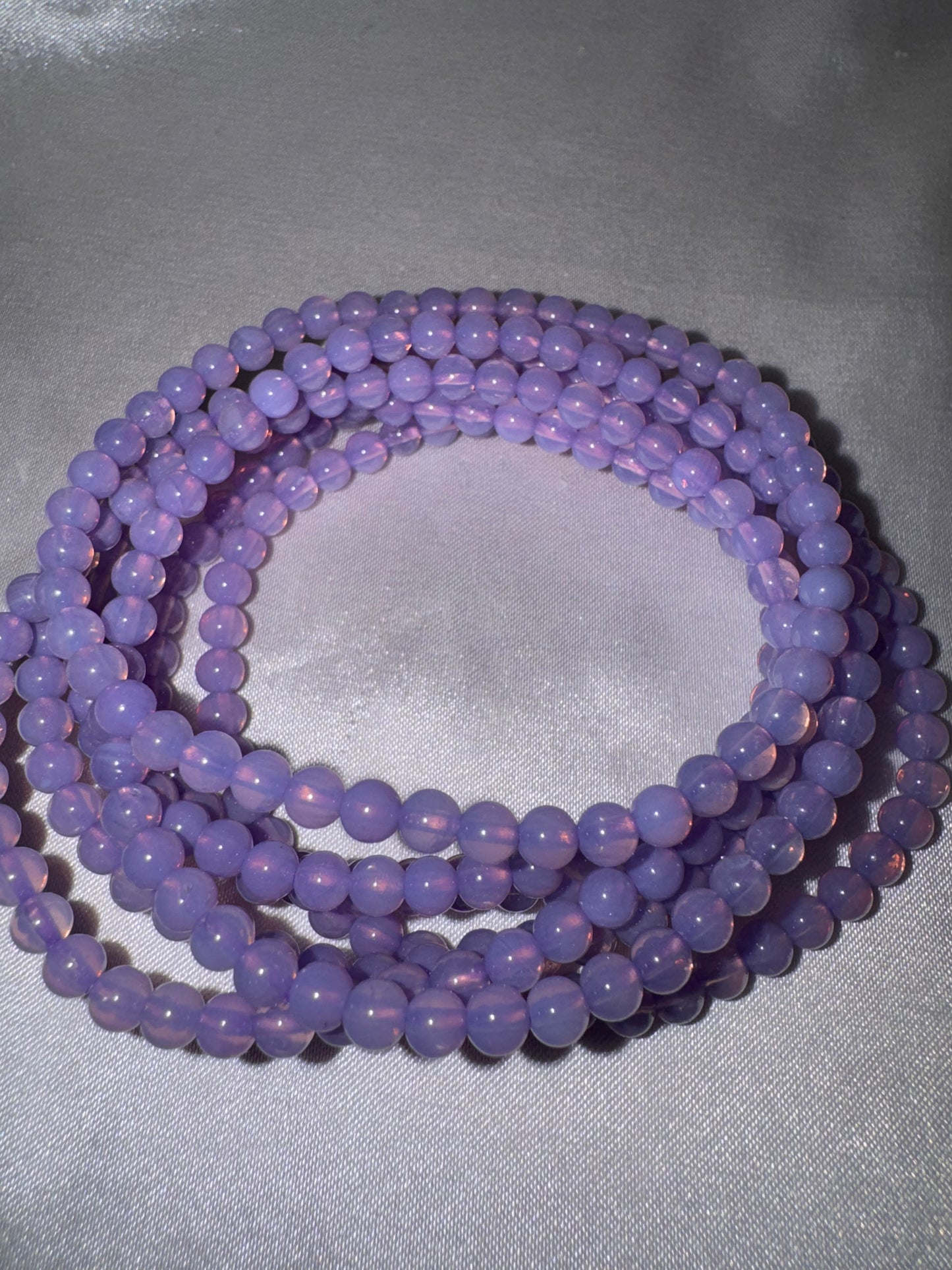 Lavender Moon Quartz AAA 4mm bracelet