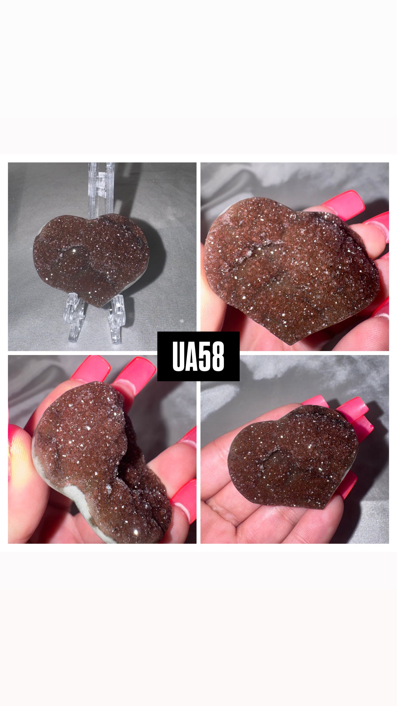 Uruguay Amethyst Heart