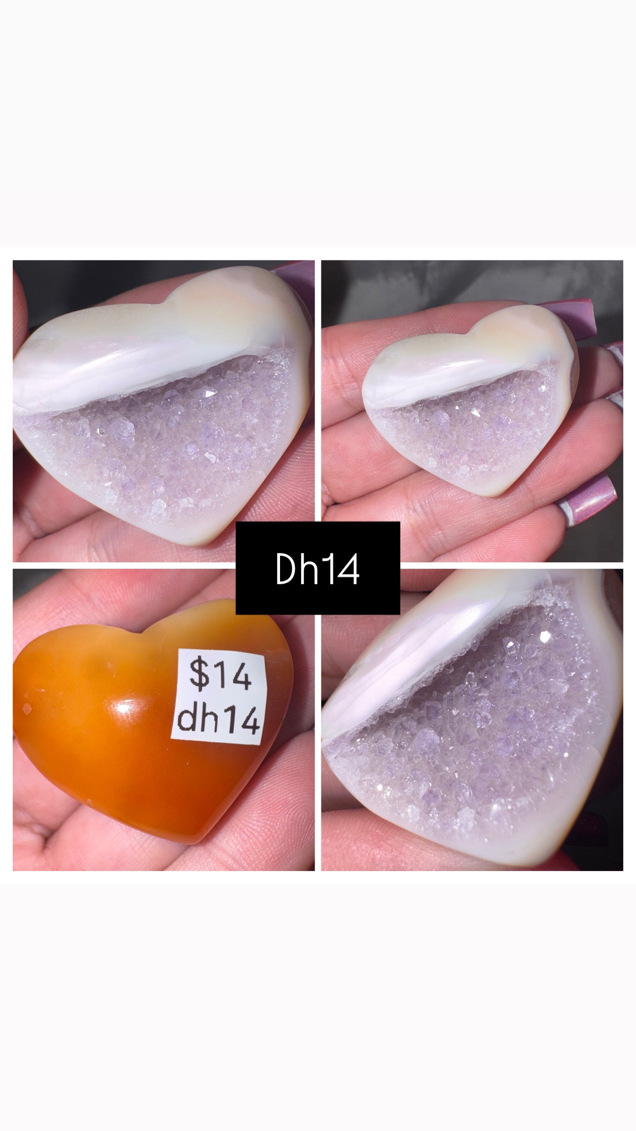Druzy Agate Heart