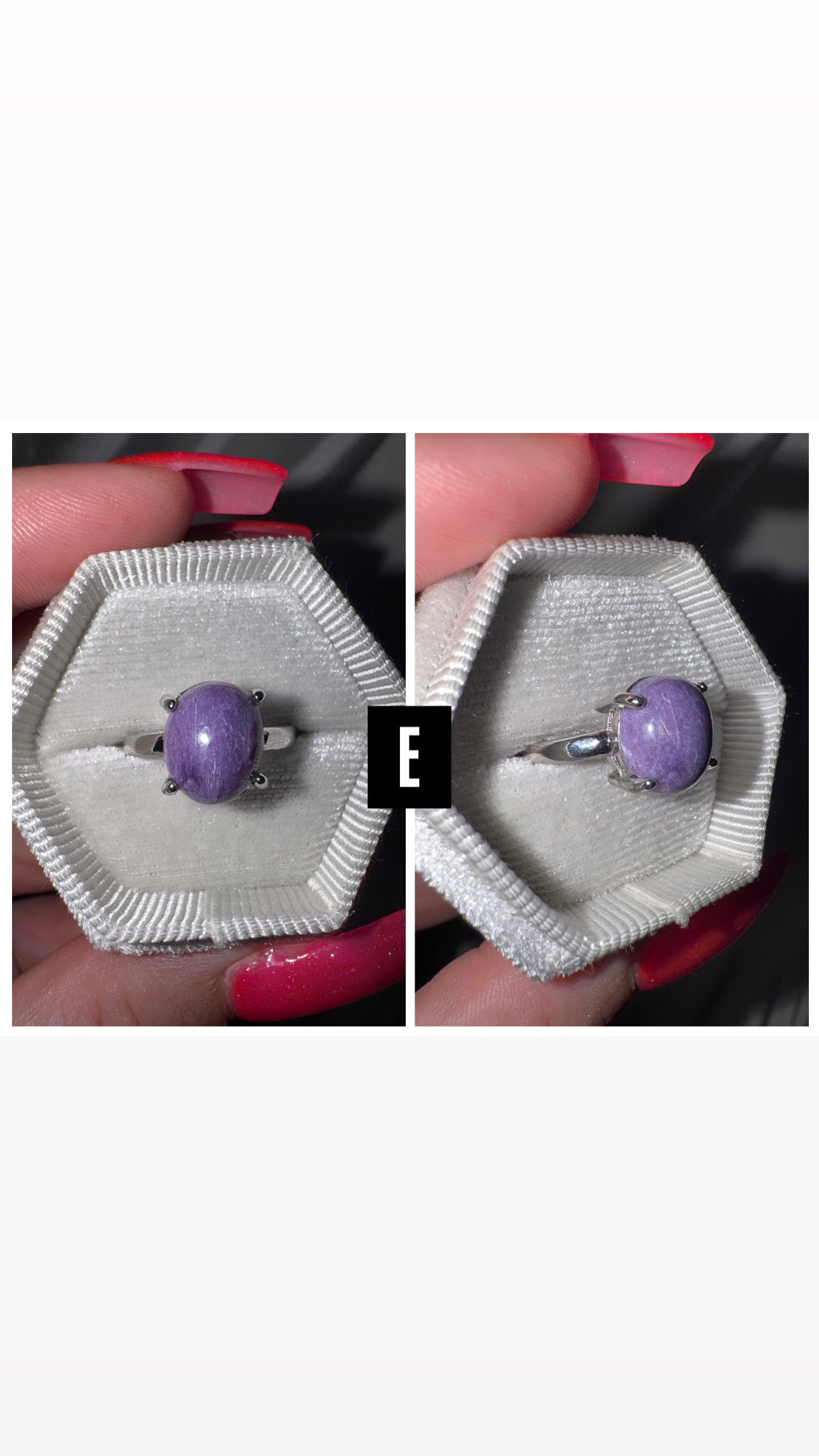 Charoite Adjustable Ring