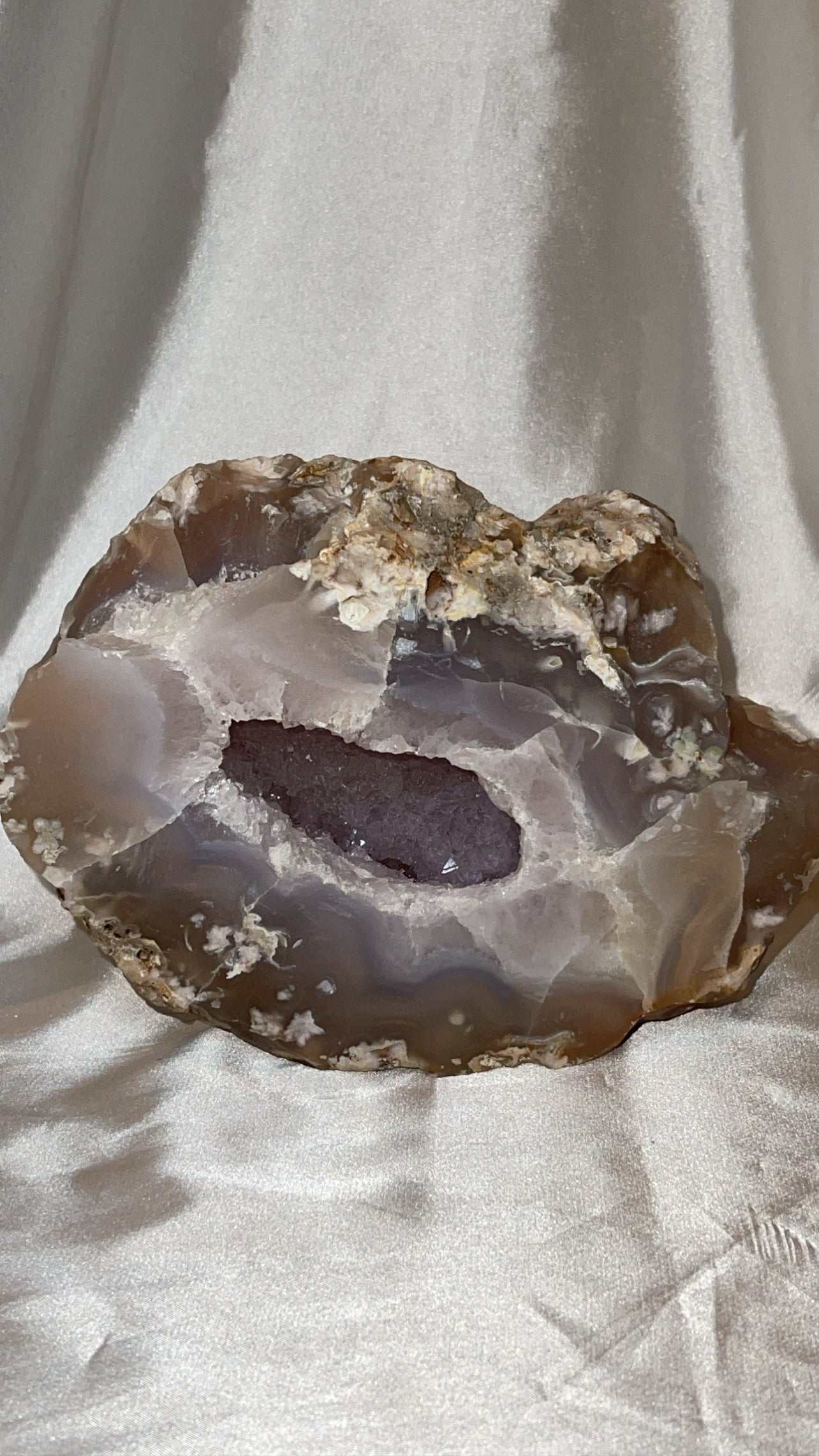 Amethyst Flower Agate XXL Geode