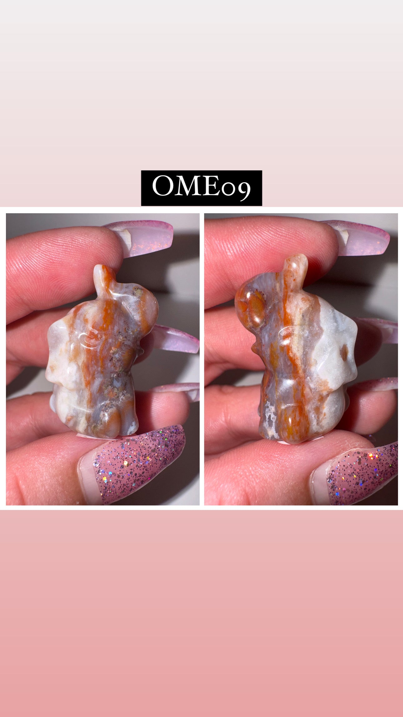 Ocean Jasper Moss Agate Small Sitting Elephant