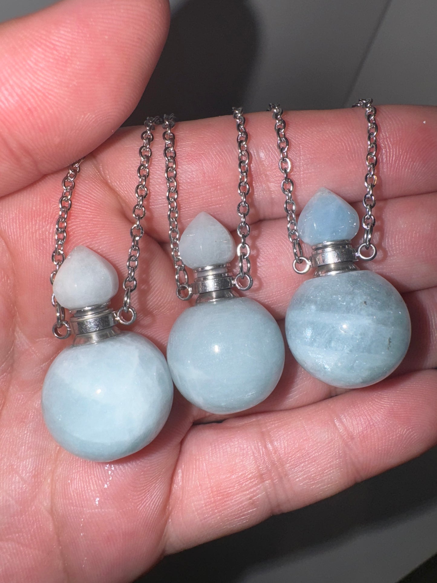 Aquamarine Bottle Necklace