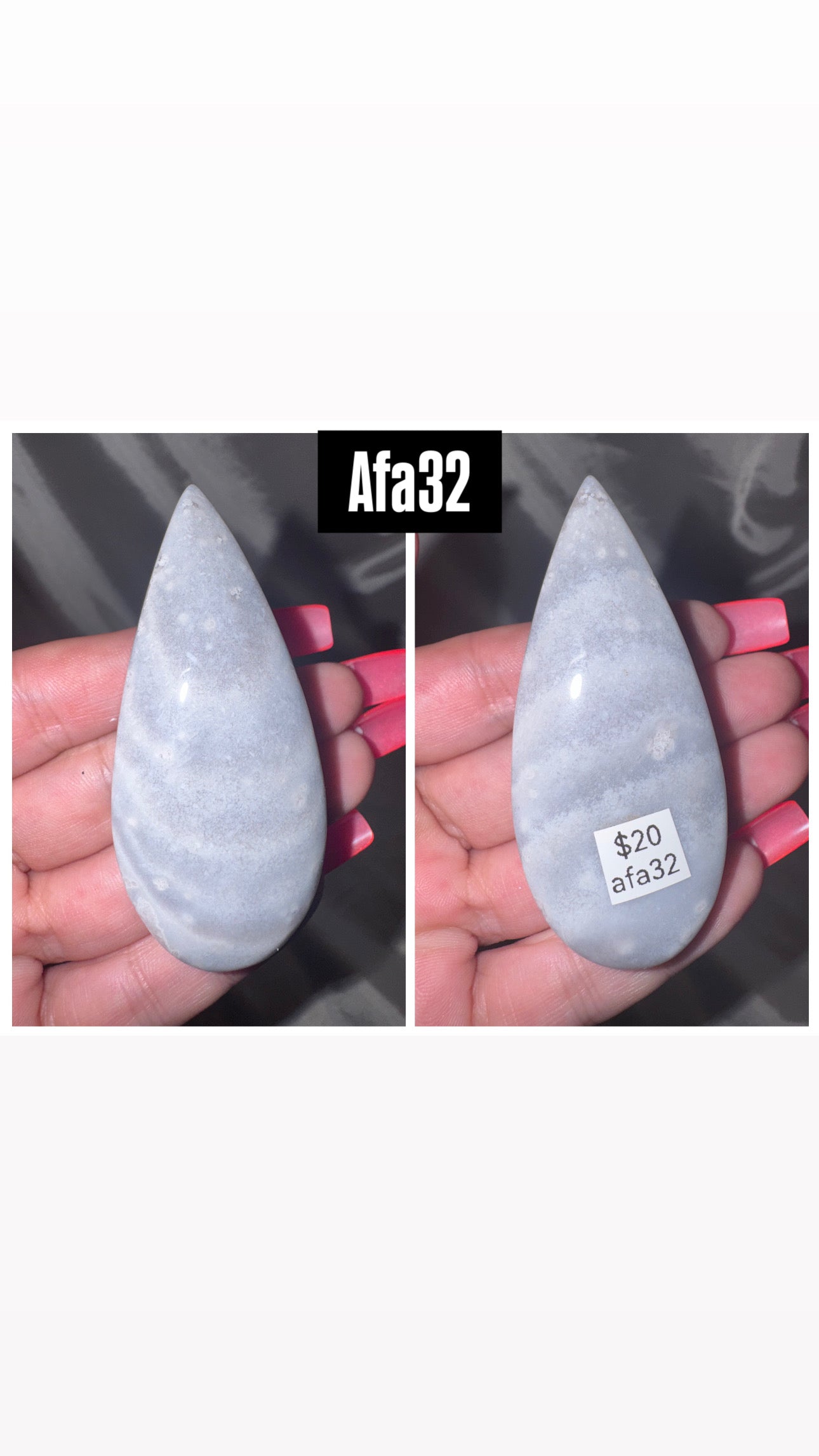 Amethyst Flower Agate AAA Heart/Palmstone