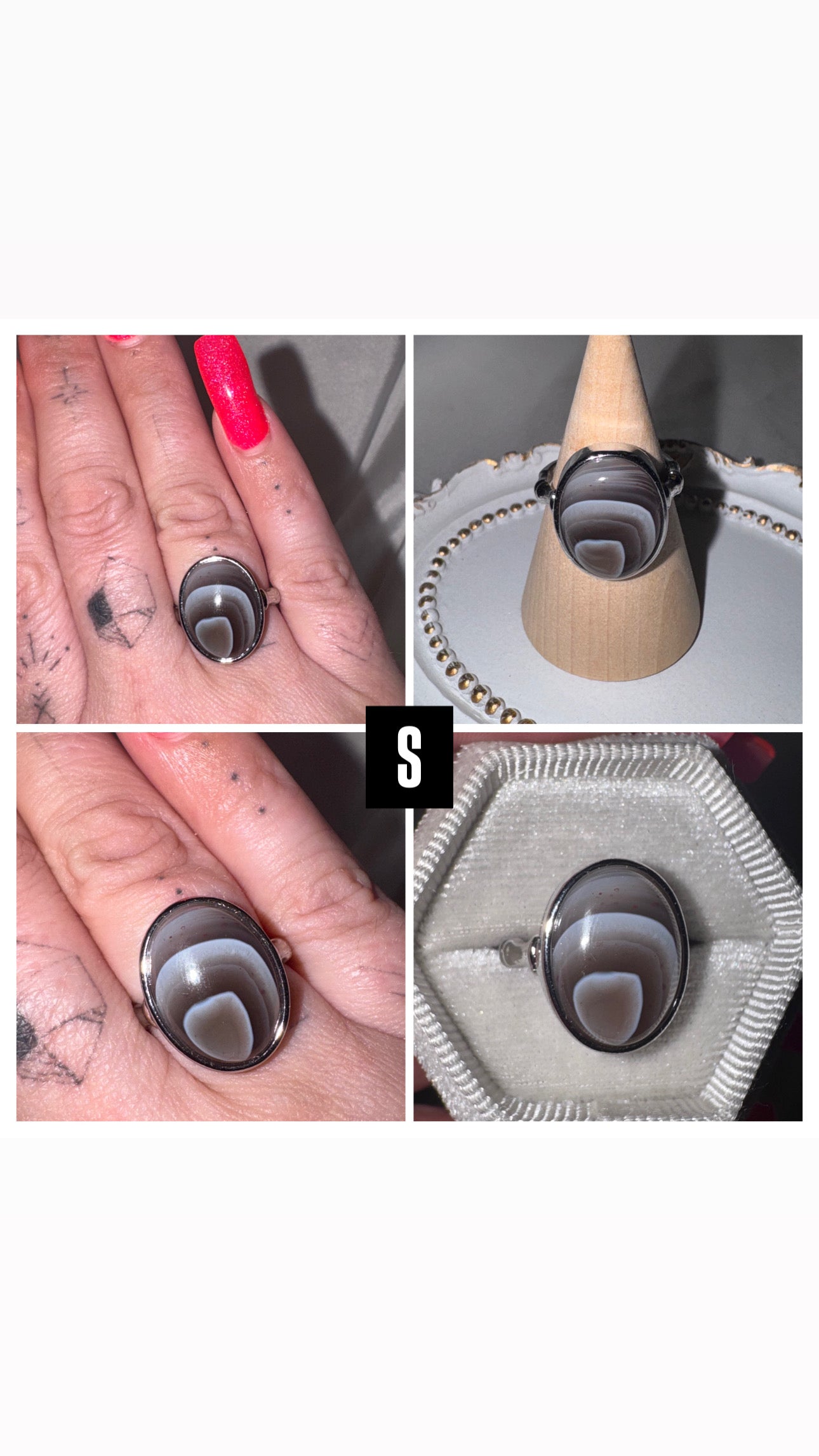 Botswana Agate AAA Adjustable Ring