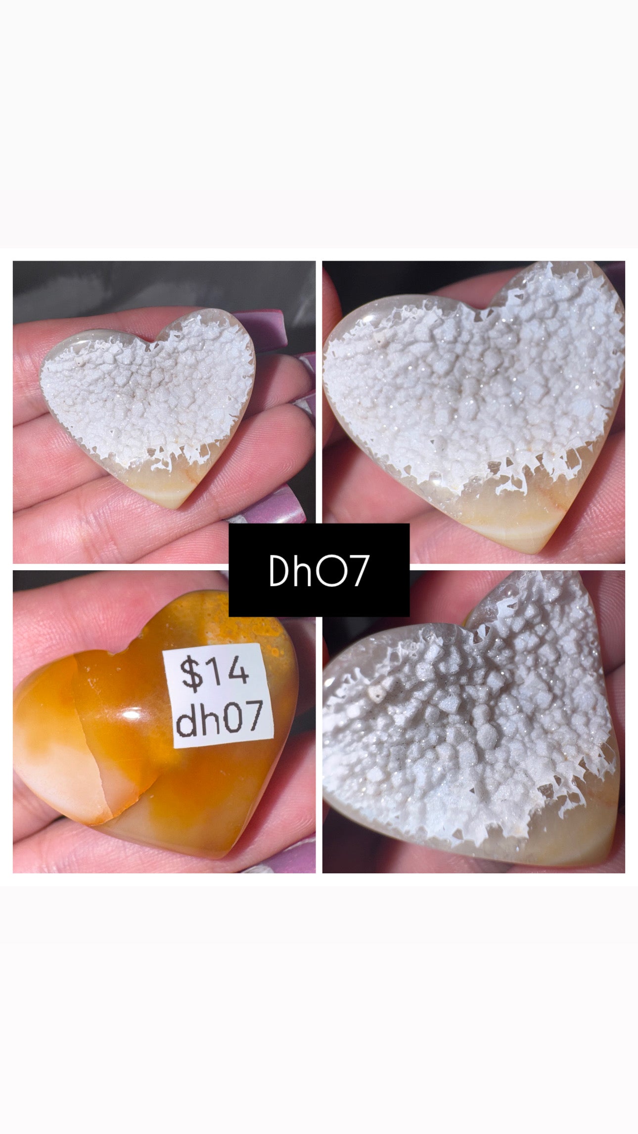 Druzy Agate Heart