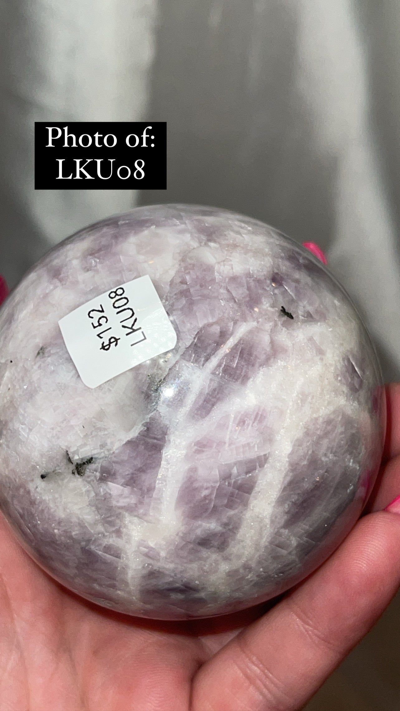 Kunzite High Grade Large Sphere