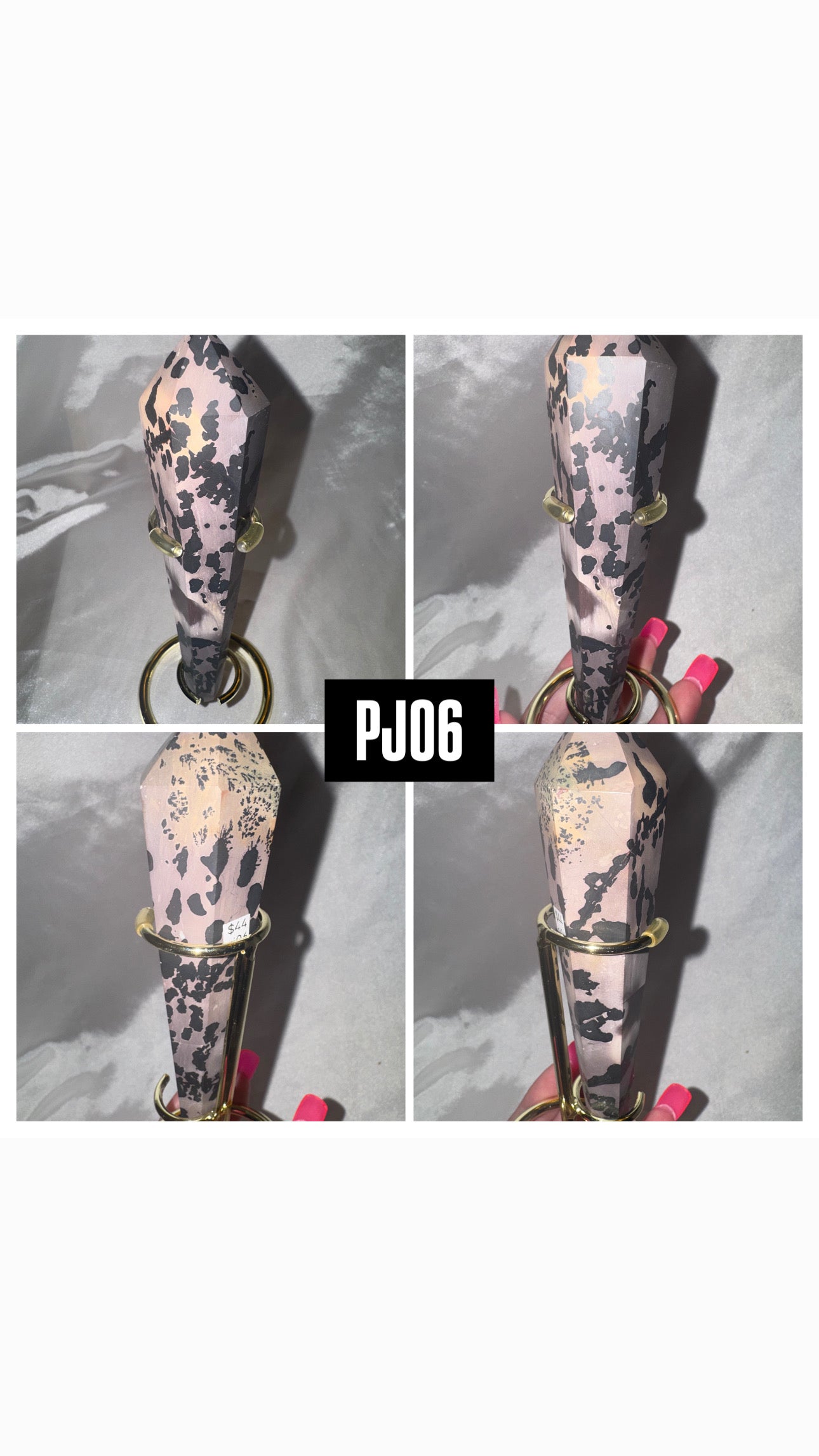 Sunburnt Picture Jasper Large Point on Stand