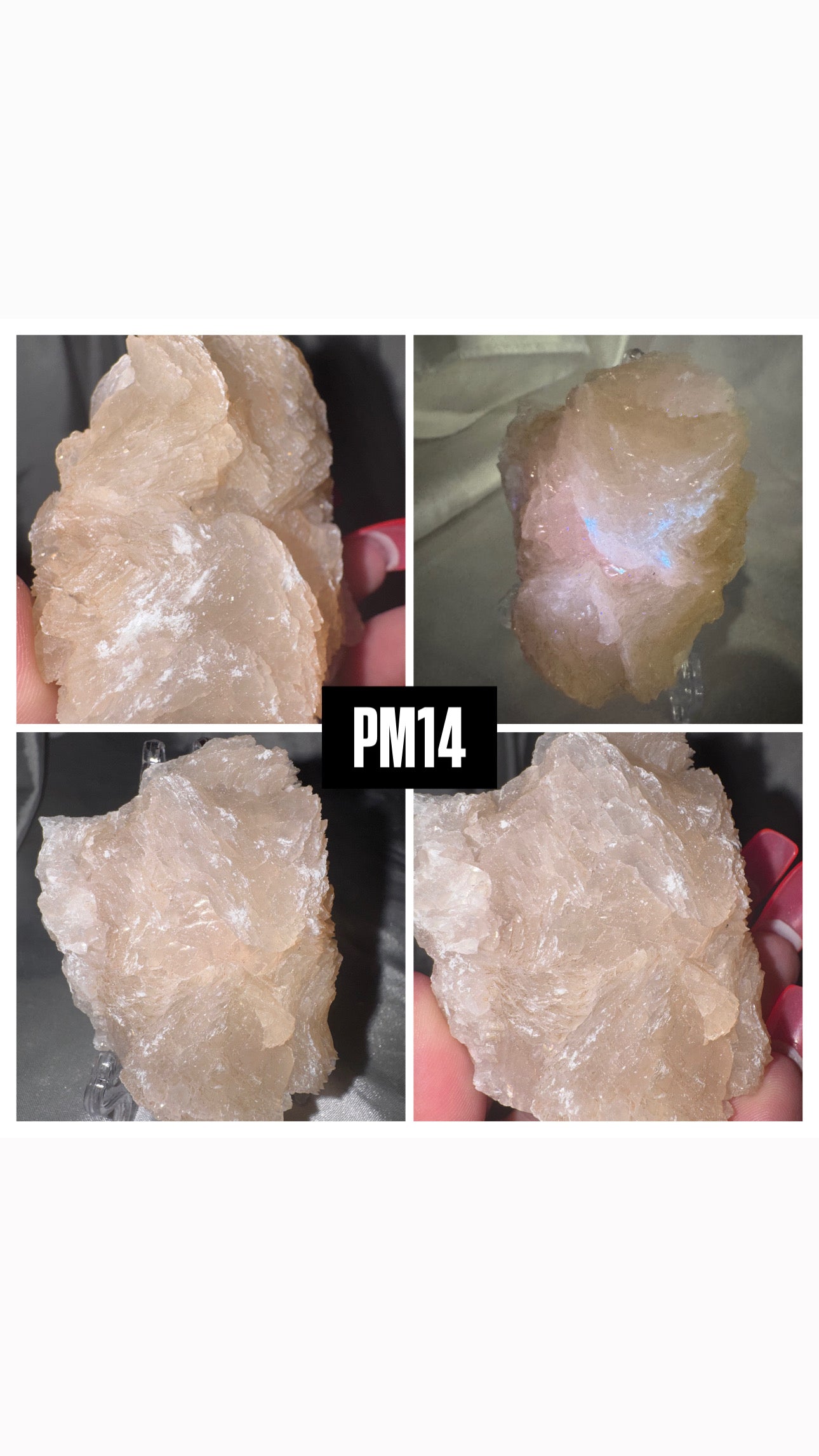 Pink Mangano Calcite Specimen- UV Reactive