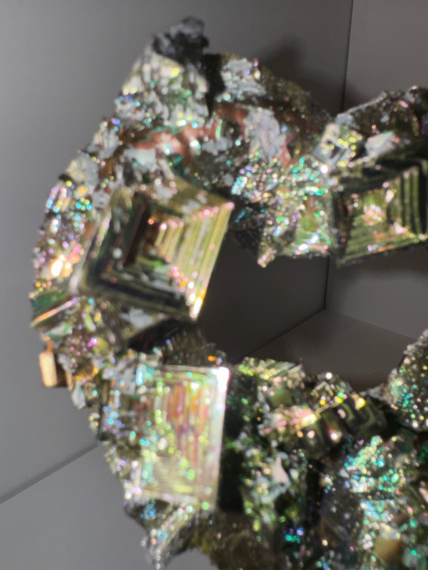 Bismuth Large Heart on Stand