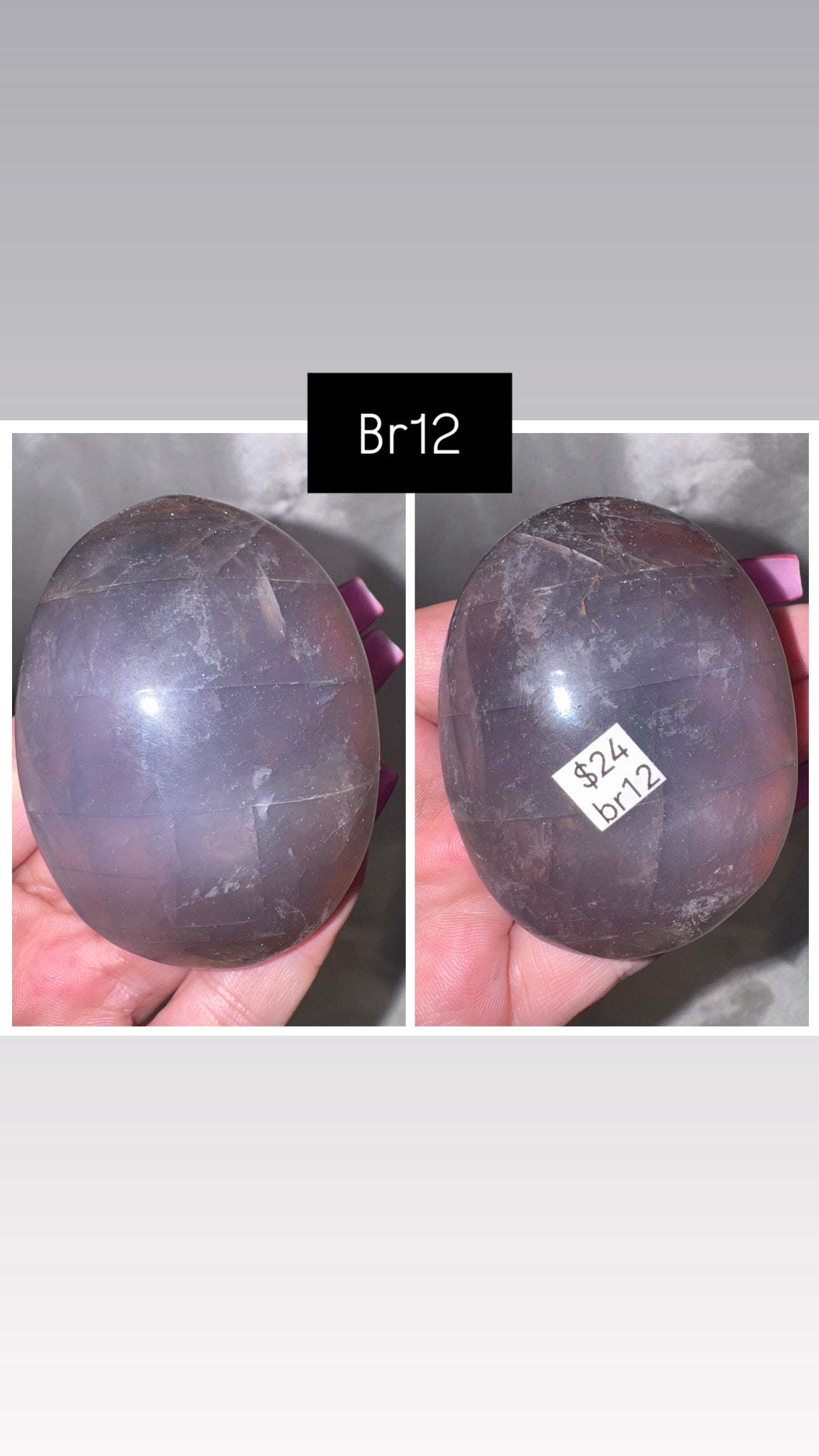 Blue Rose Quartz Palmstone