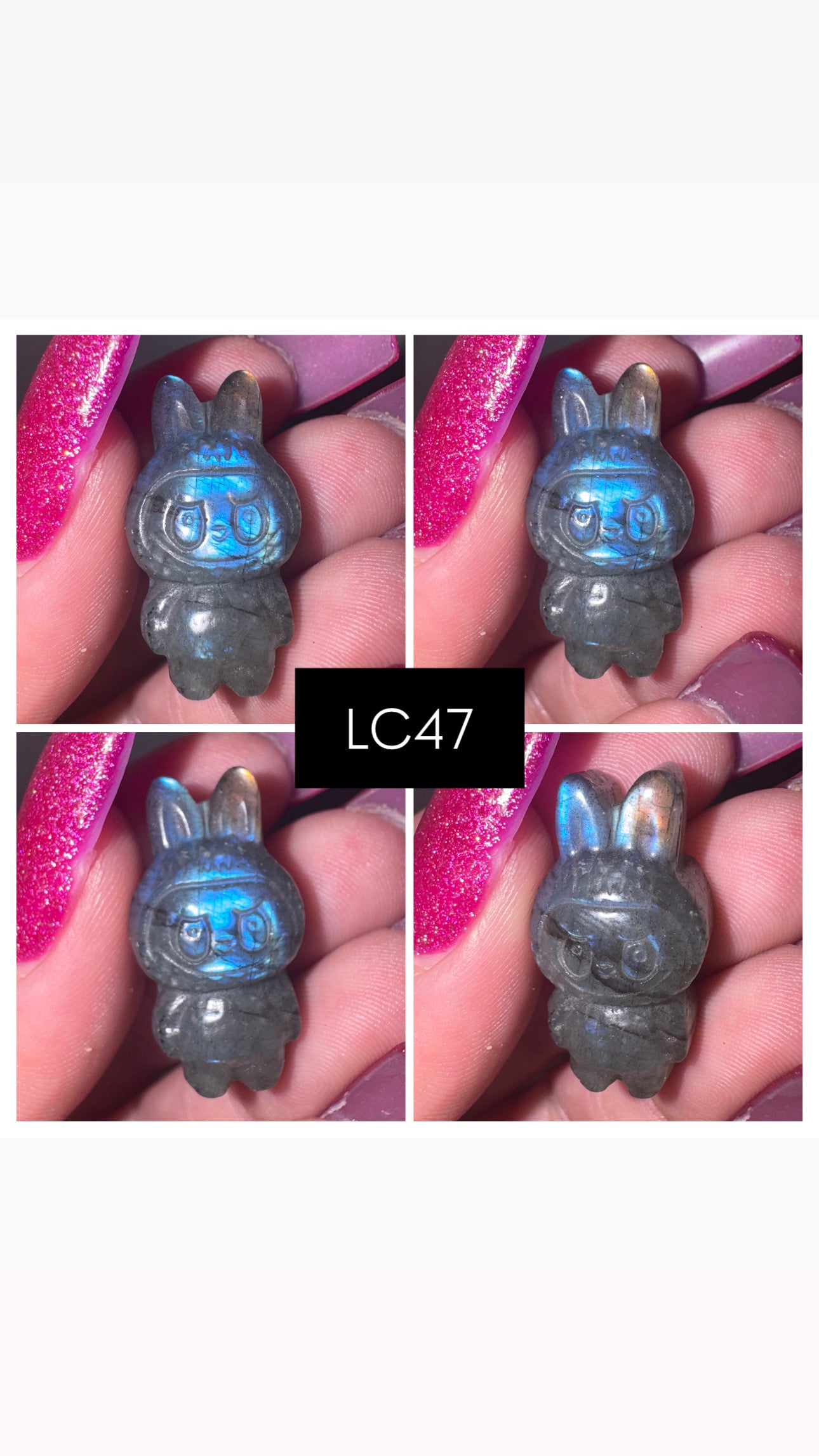 Labradorite Labubu Carving