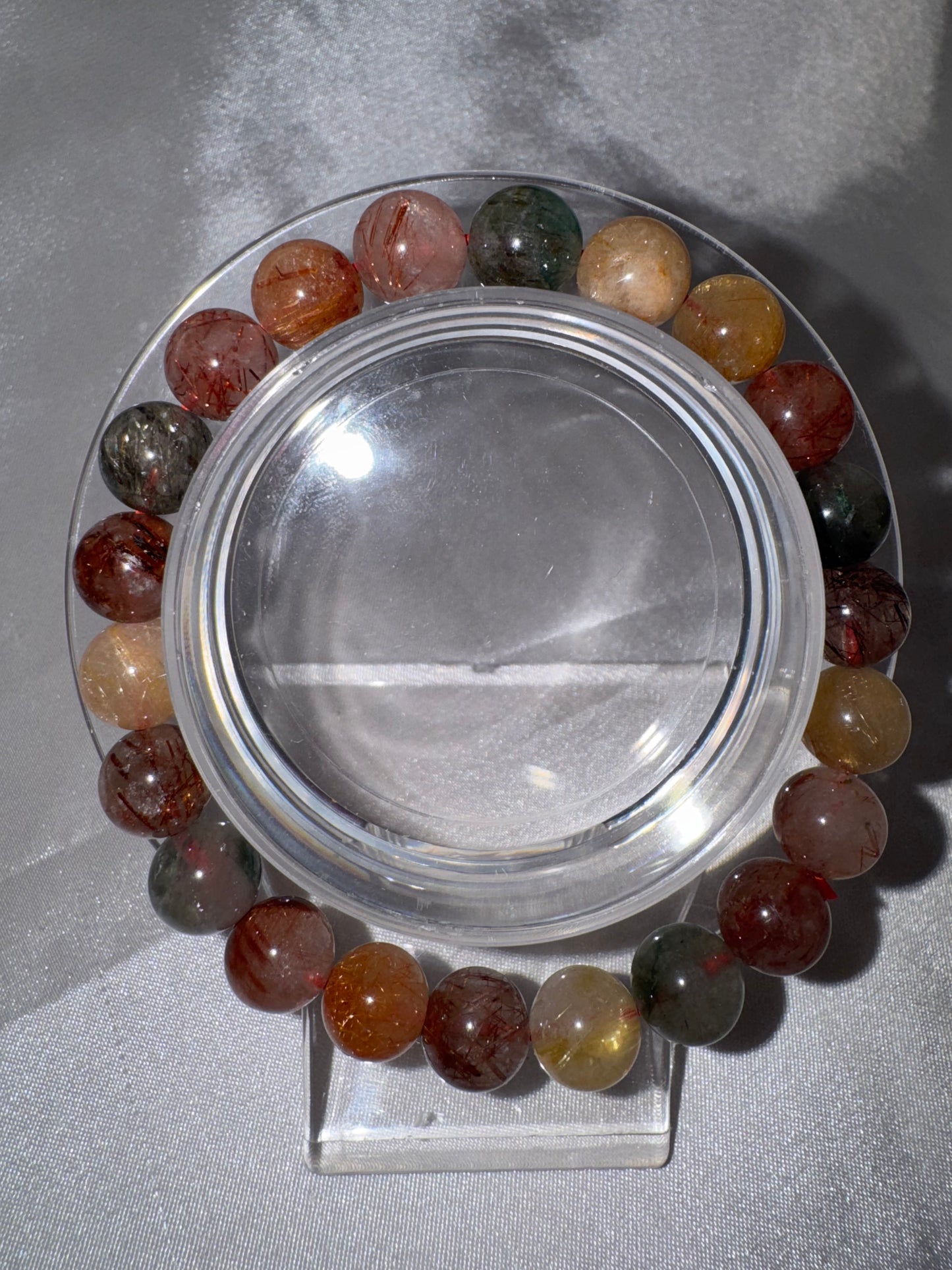 Colorful Rutile Quartz 8mm Bracelet (last one!)