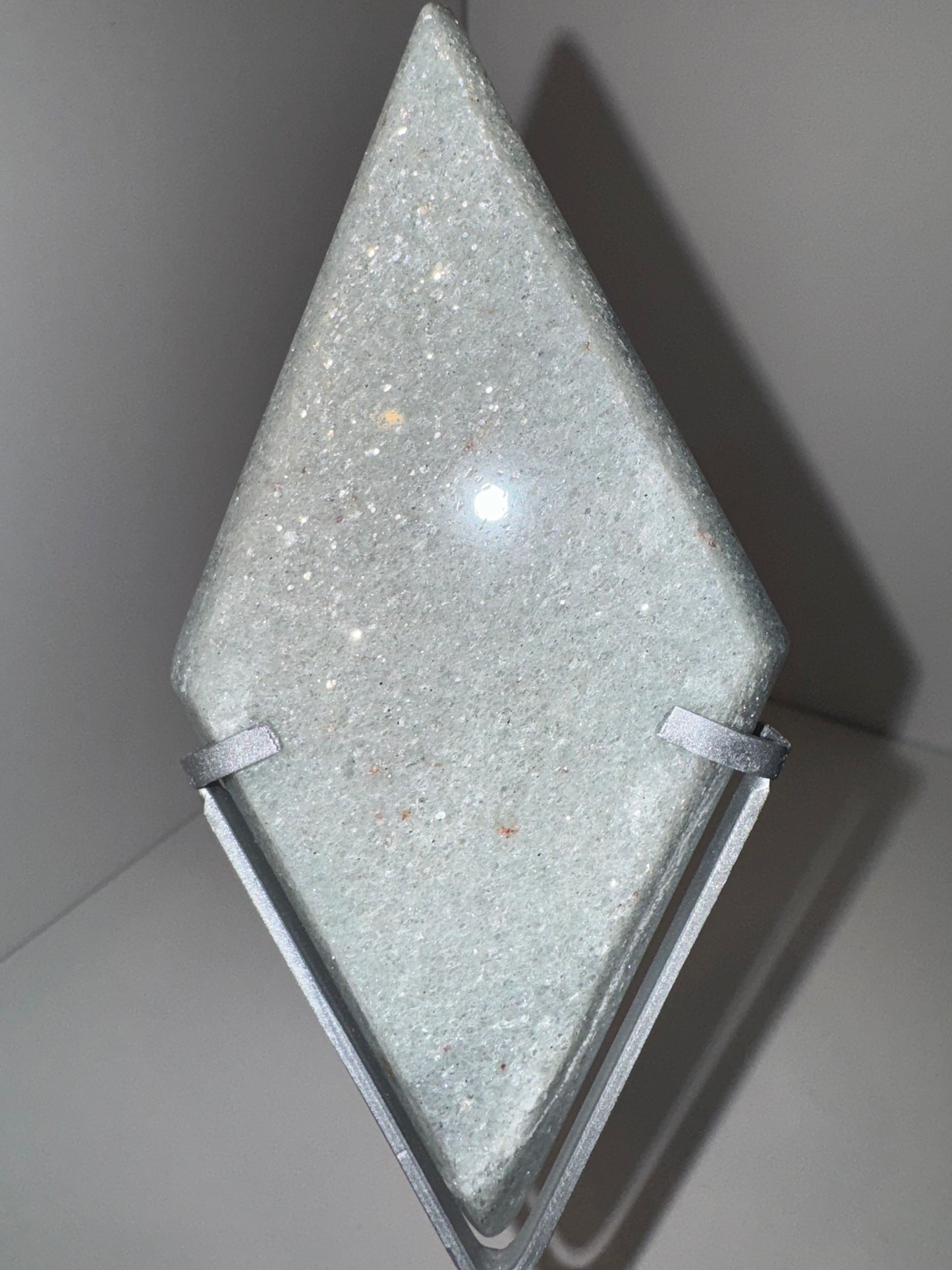 Sage Adventurine Diamond on stand