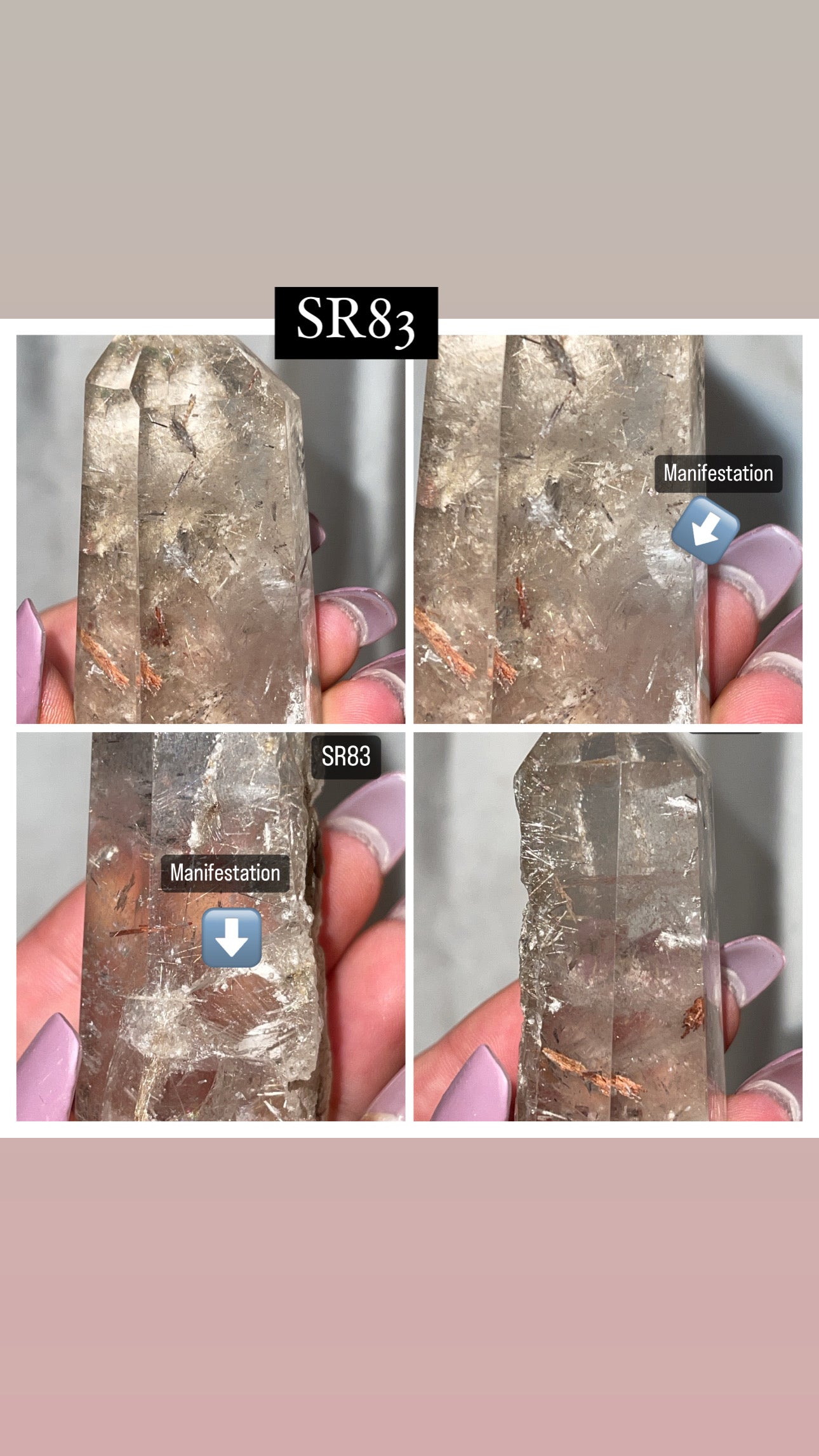 Silver Rutile Quartz AAA Tower