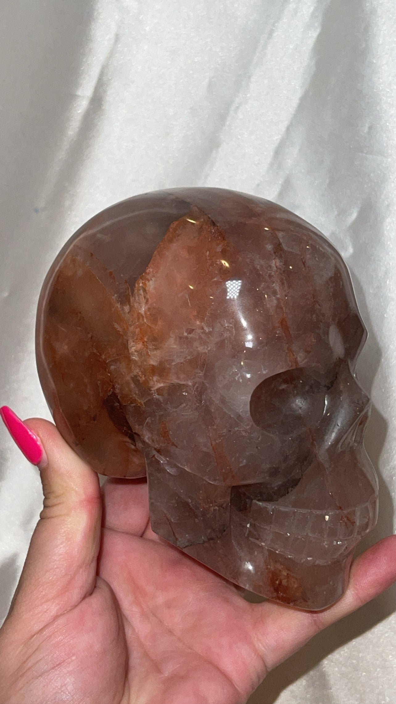 Hematite Quartz AAA XXL Skull