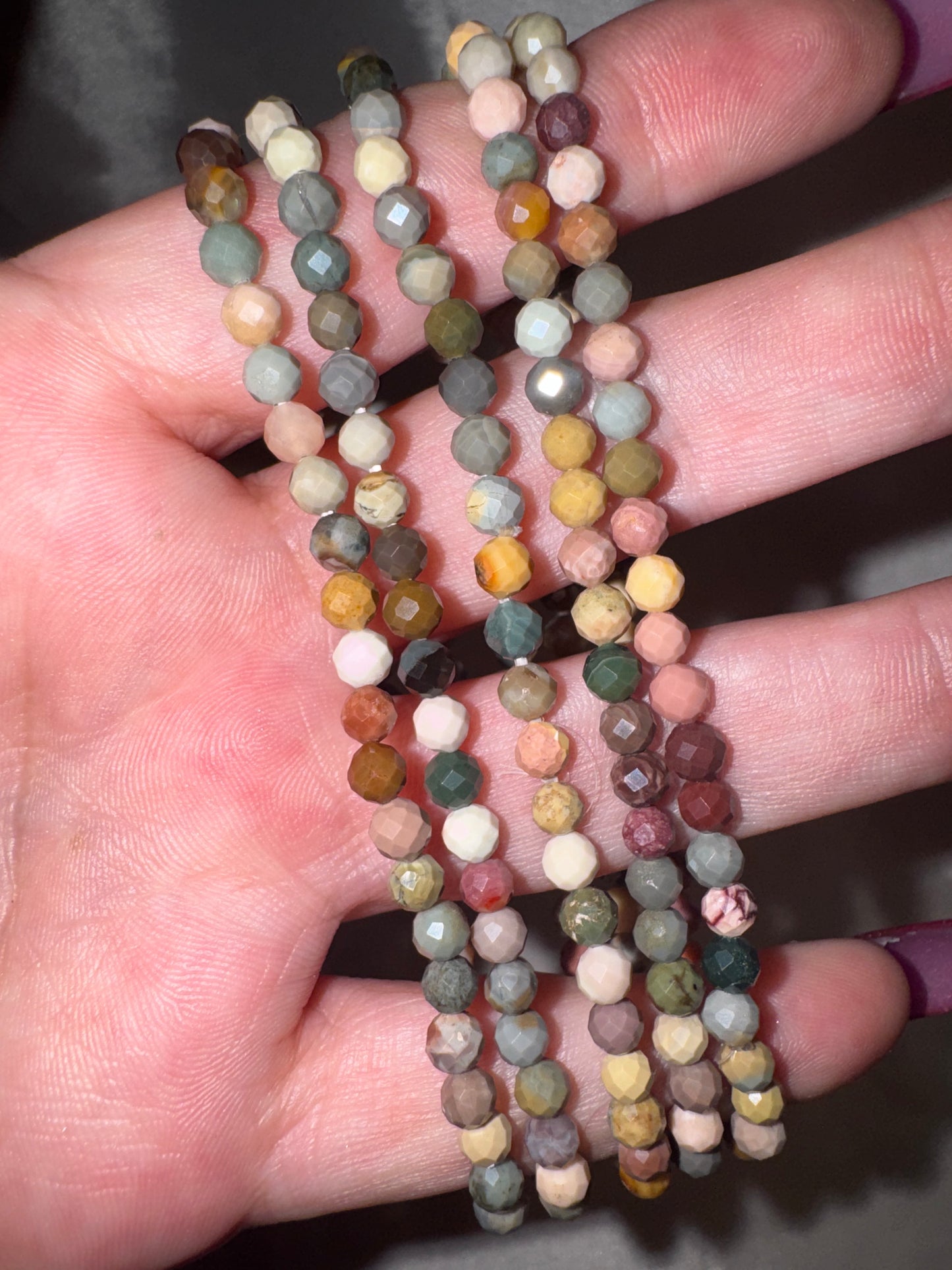Crystal Faceted Bracelet (4mm)