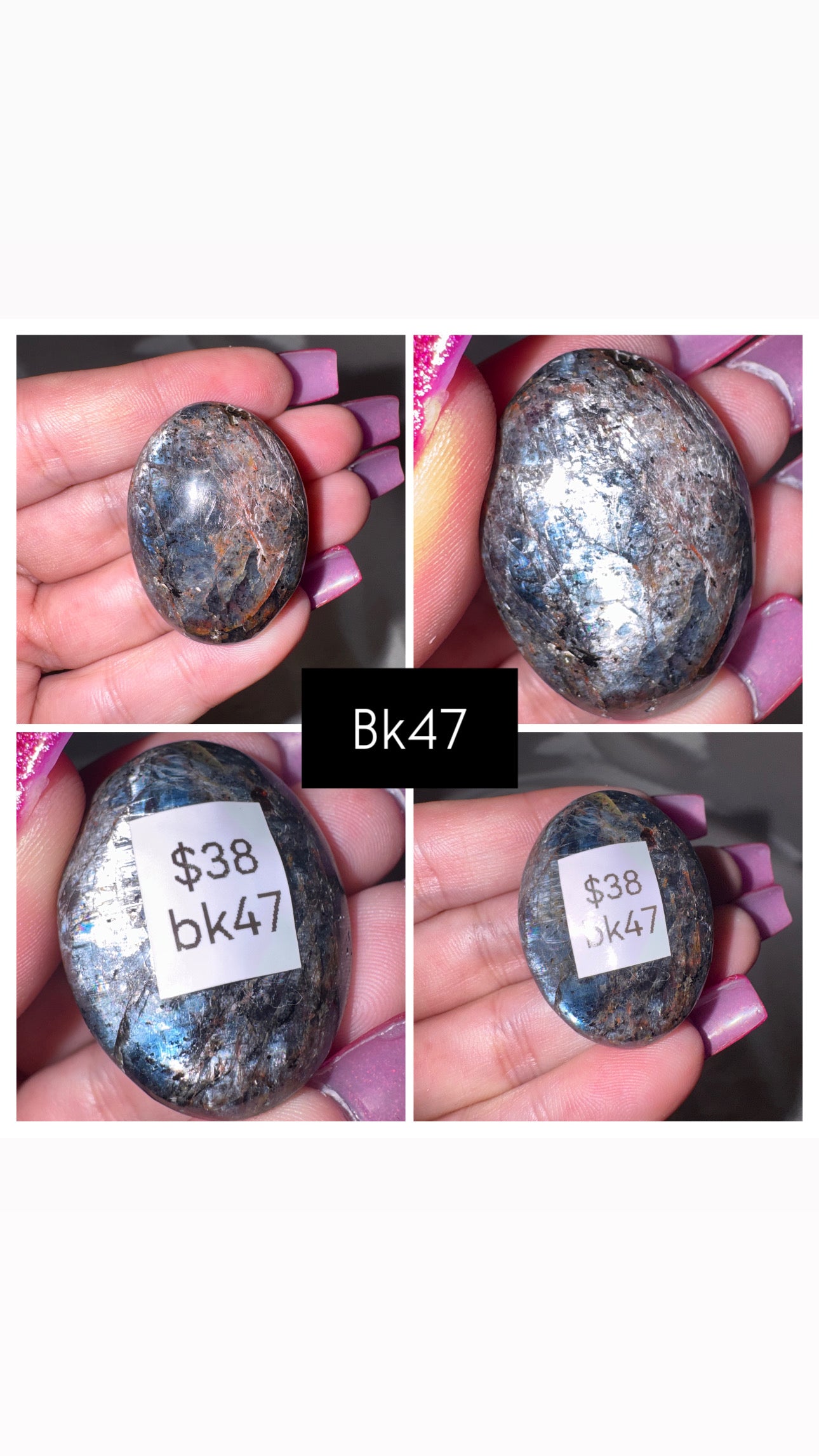 Blue Kyanite AA Palmstone