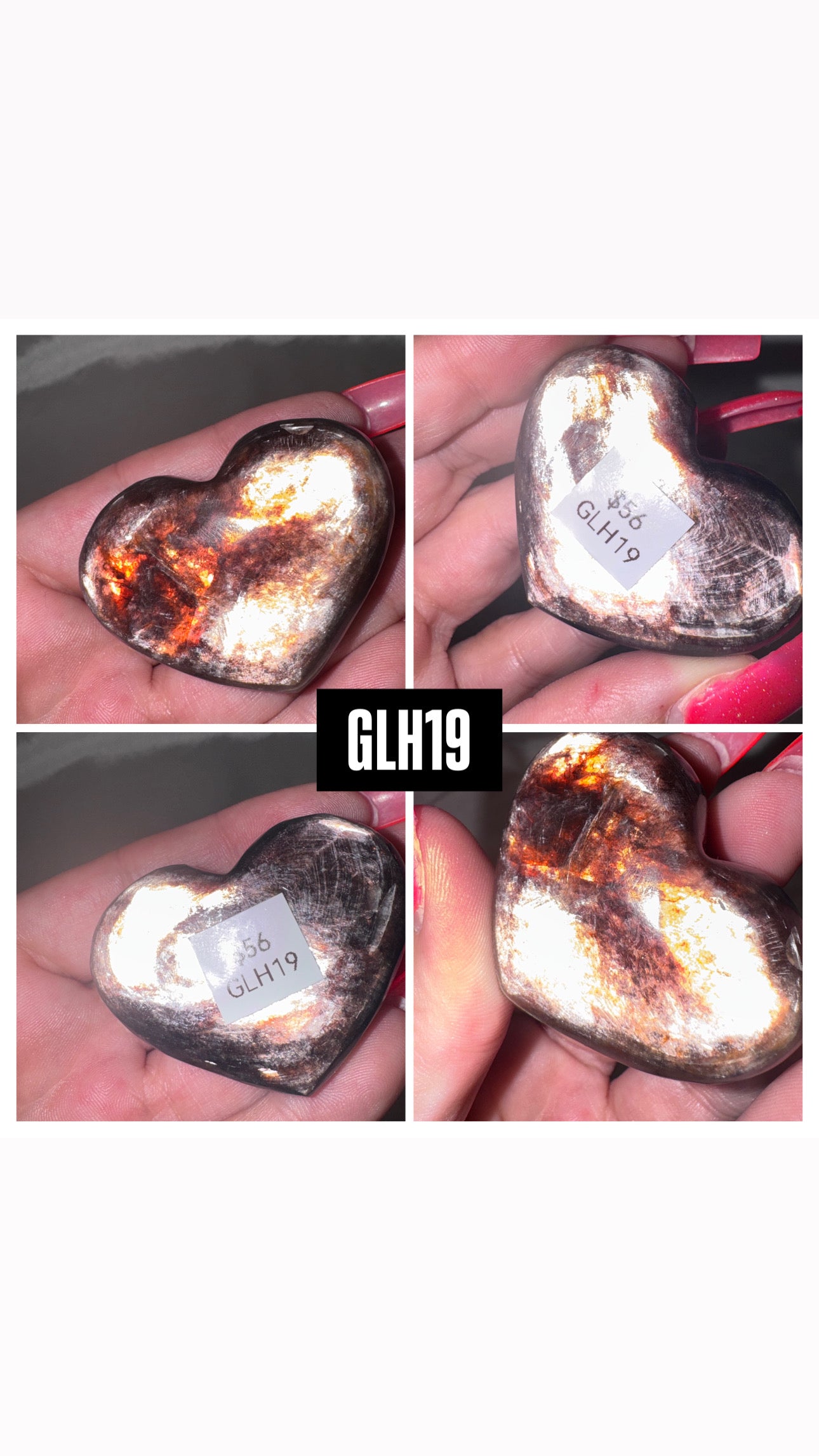 Gem Lepidolite Puffy Heart