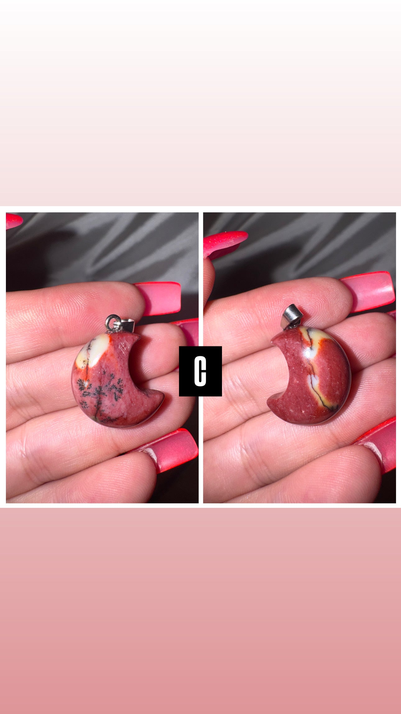 Mookaite Moon Pendant