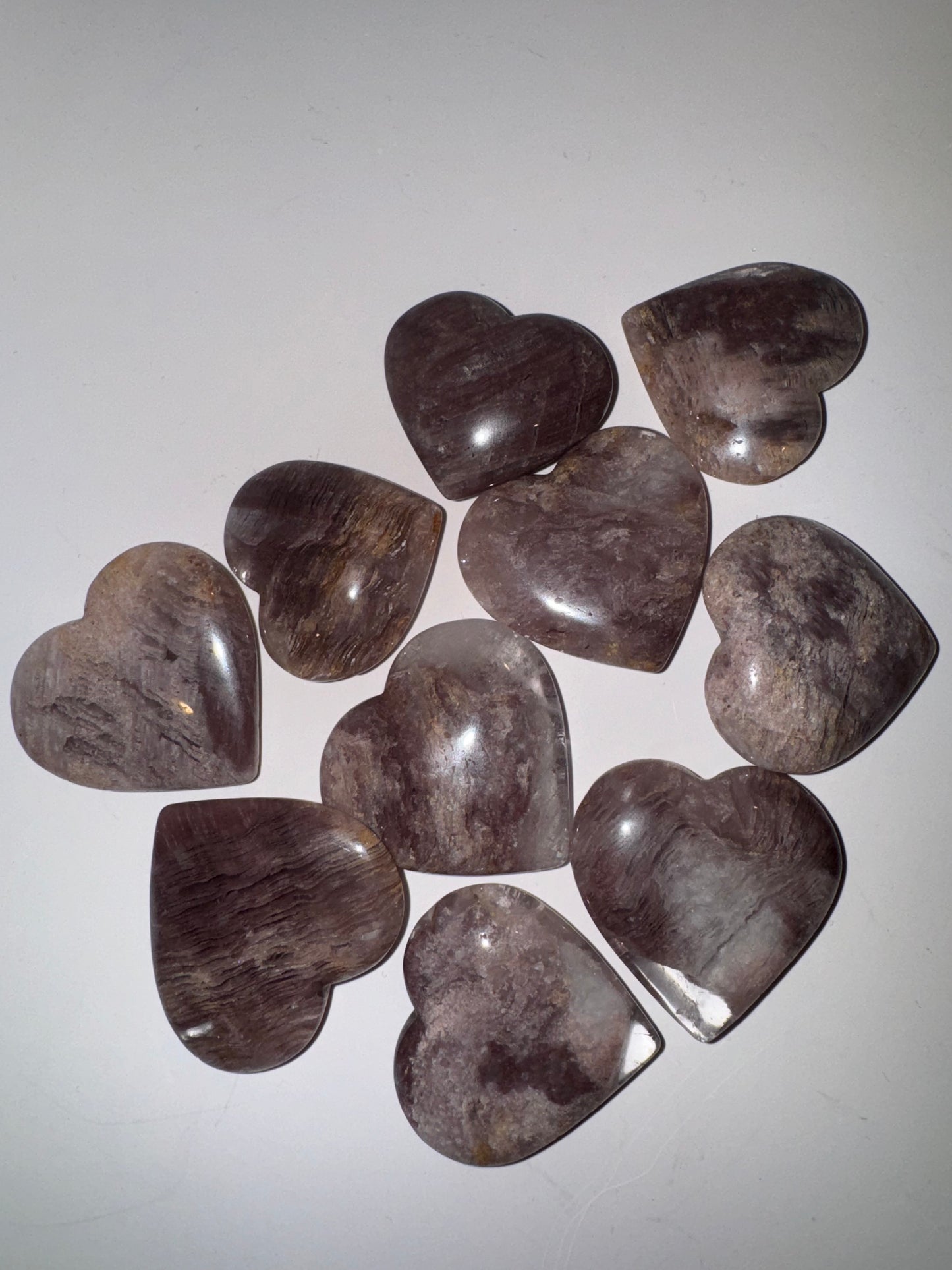 Pink Lithium Thousand Layer Lodalite Heart