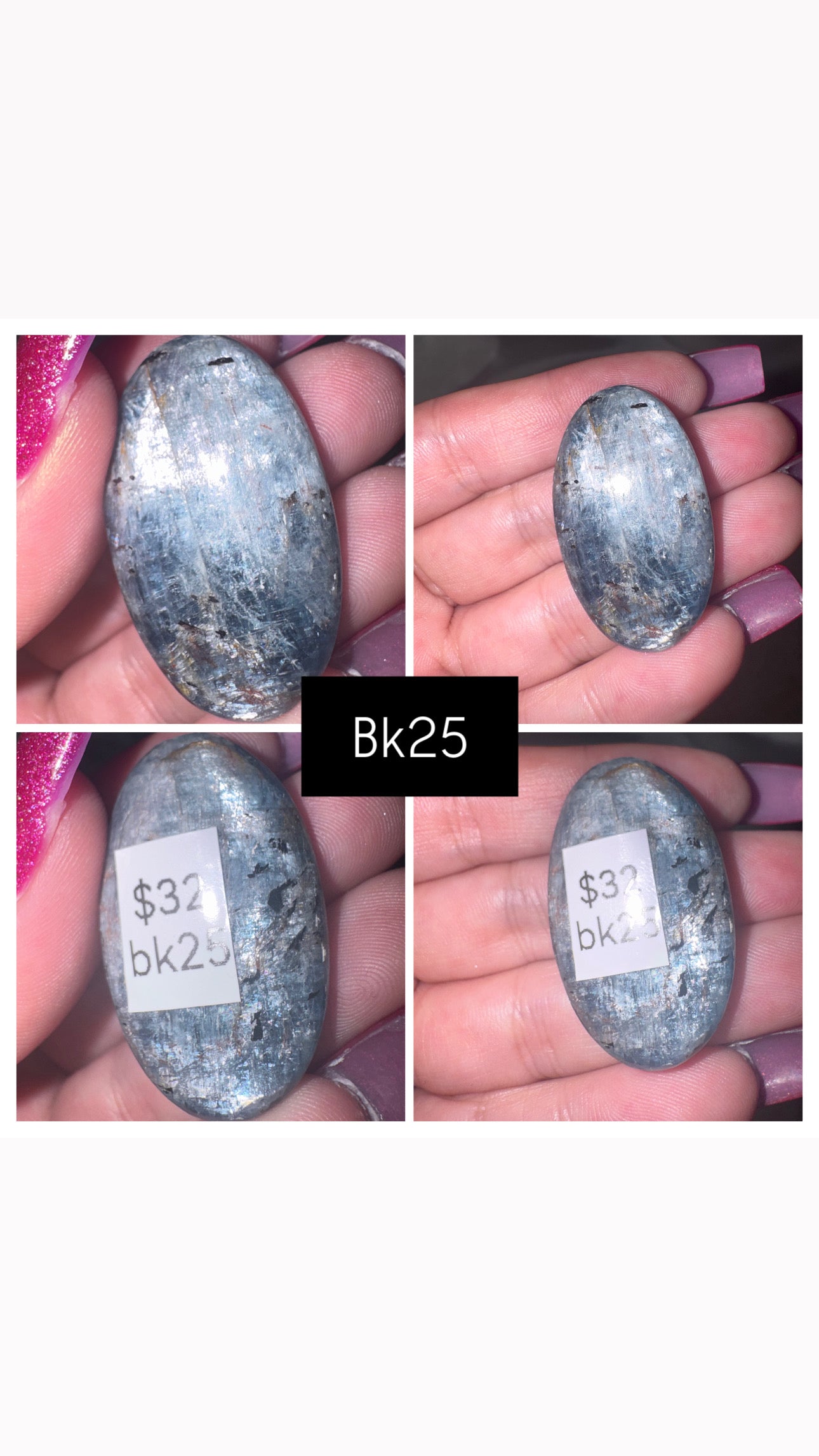 Blue Kyanite AA Palmstone