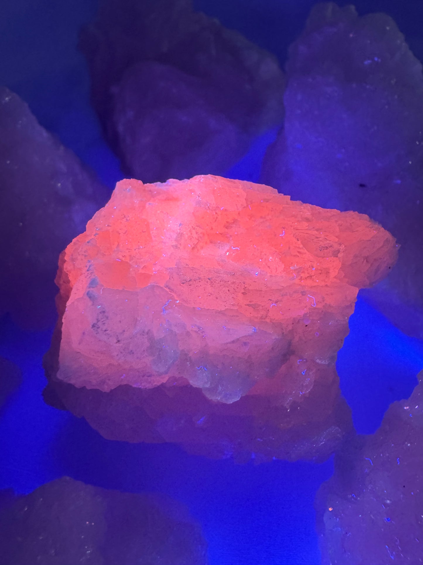 Pink Mangano Calcite Specimen- UV Reactive