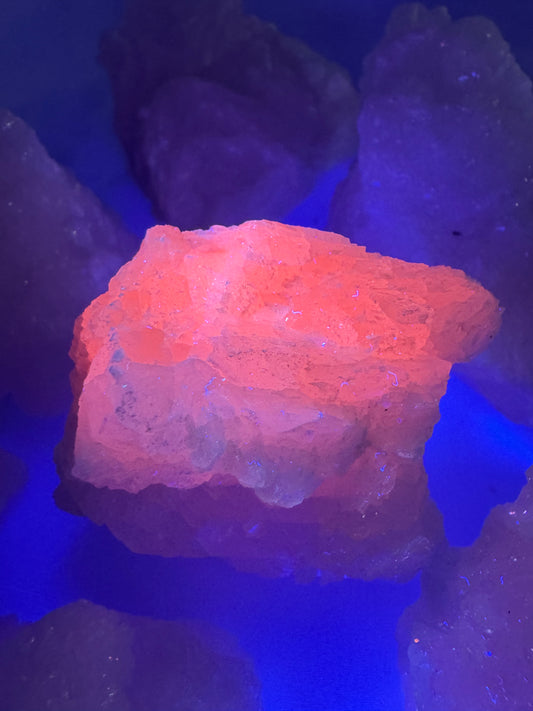 Pink Mangano Calcite Specimen- UV Reactive